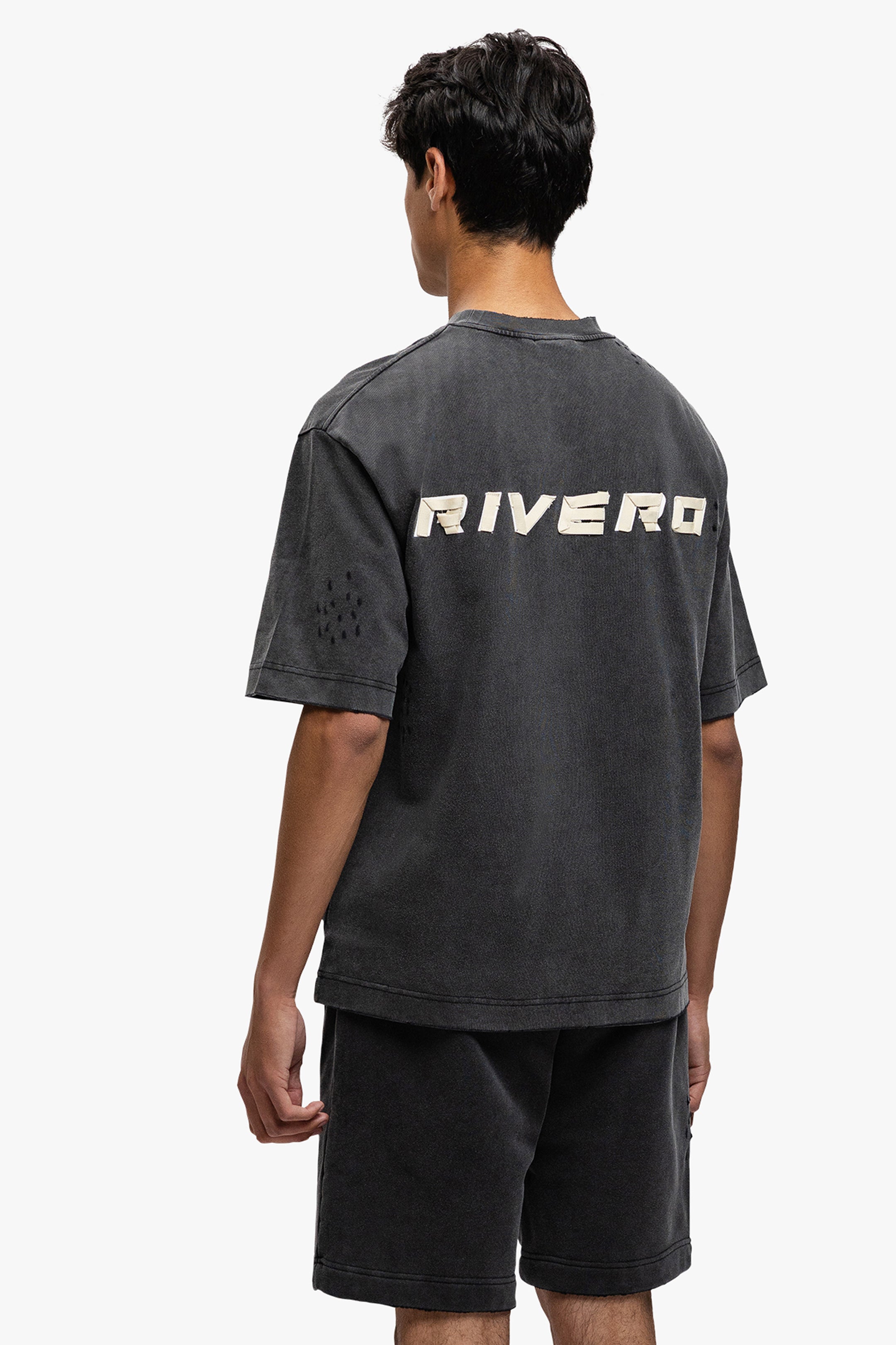 SIGNATURE TAPED T-SHIRT WASHED BLACK