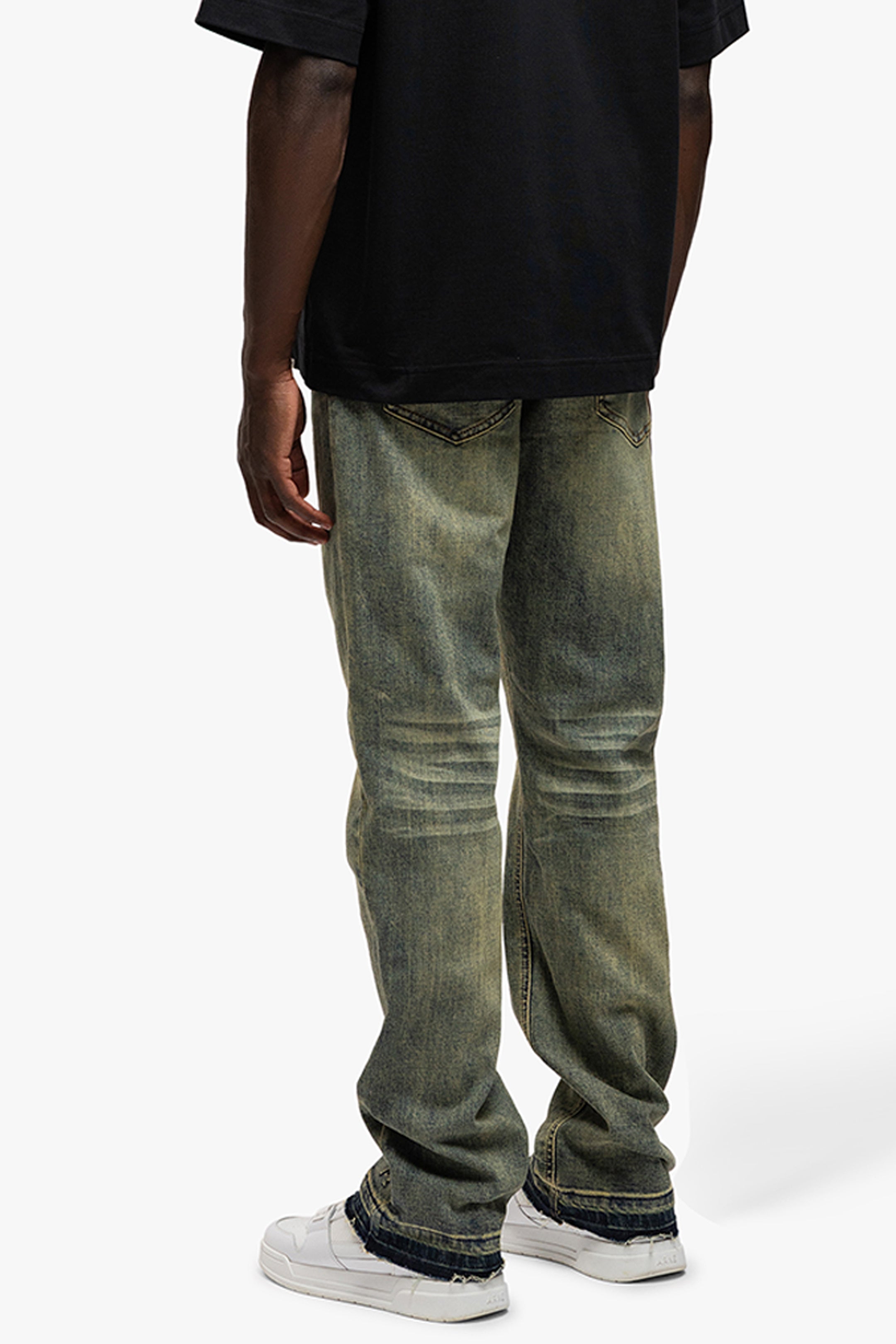 REGULAR VERIDIAN EMBOSSED DENIM JEANS