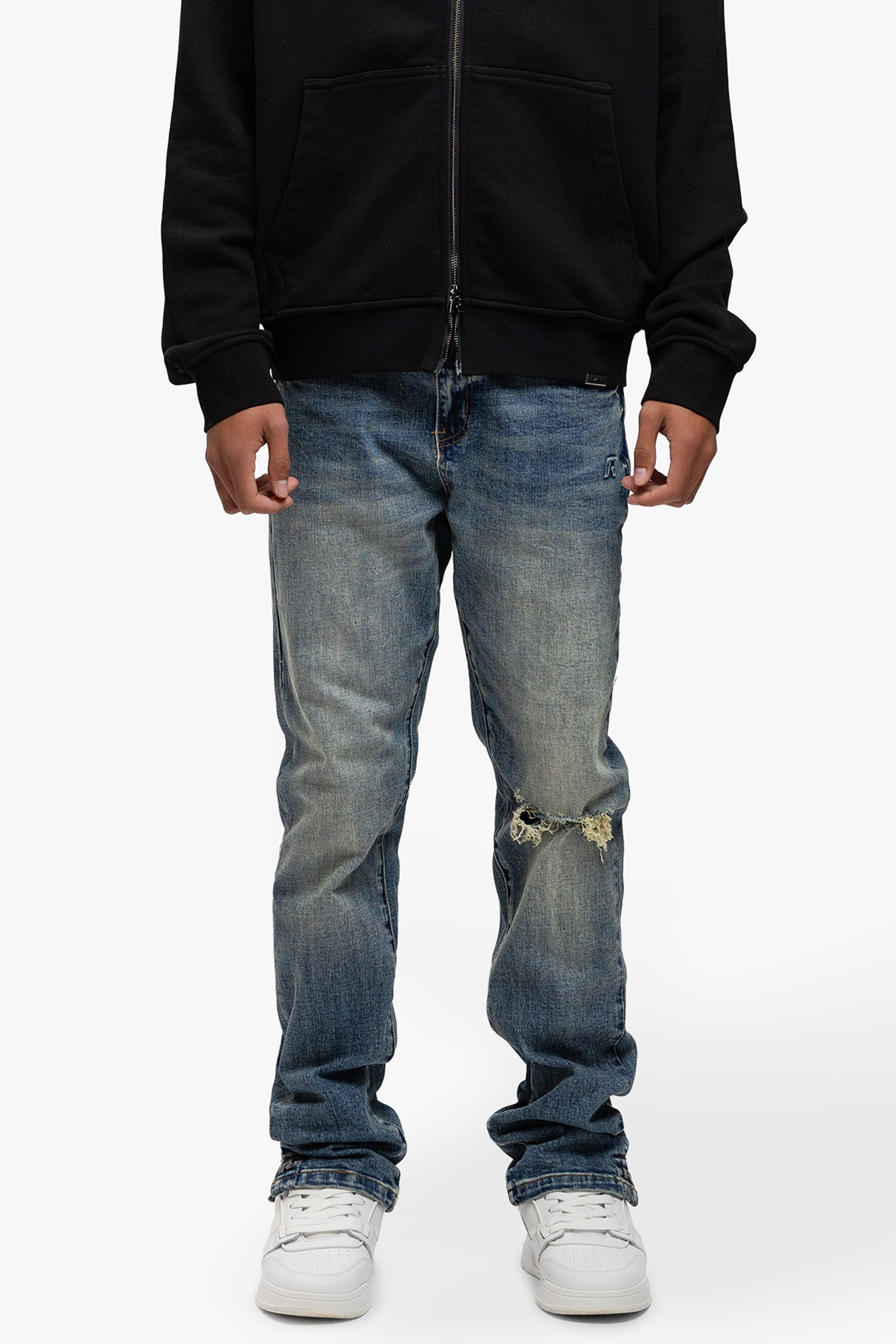 DESTROYER BUTTONED DENIM JEANS