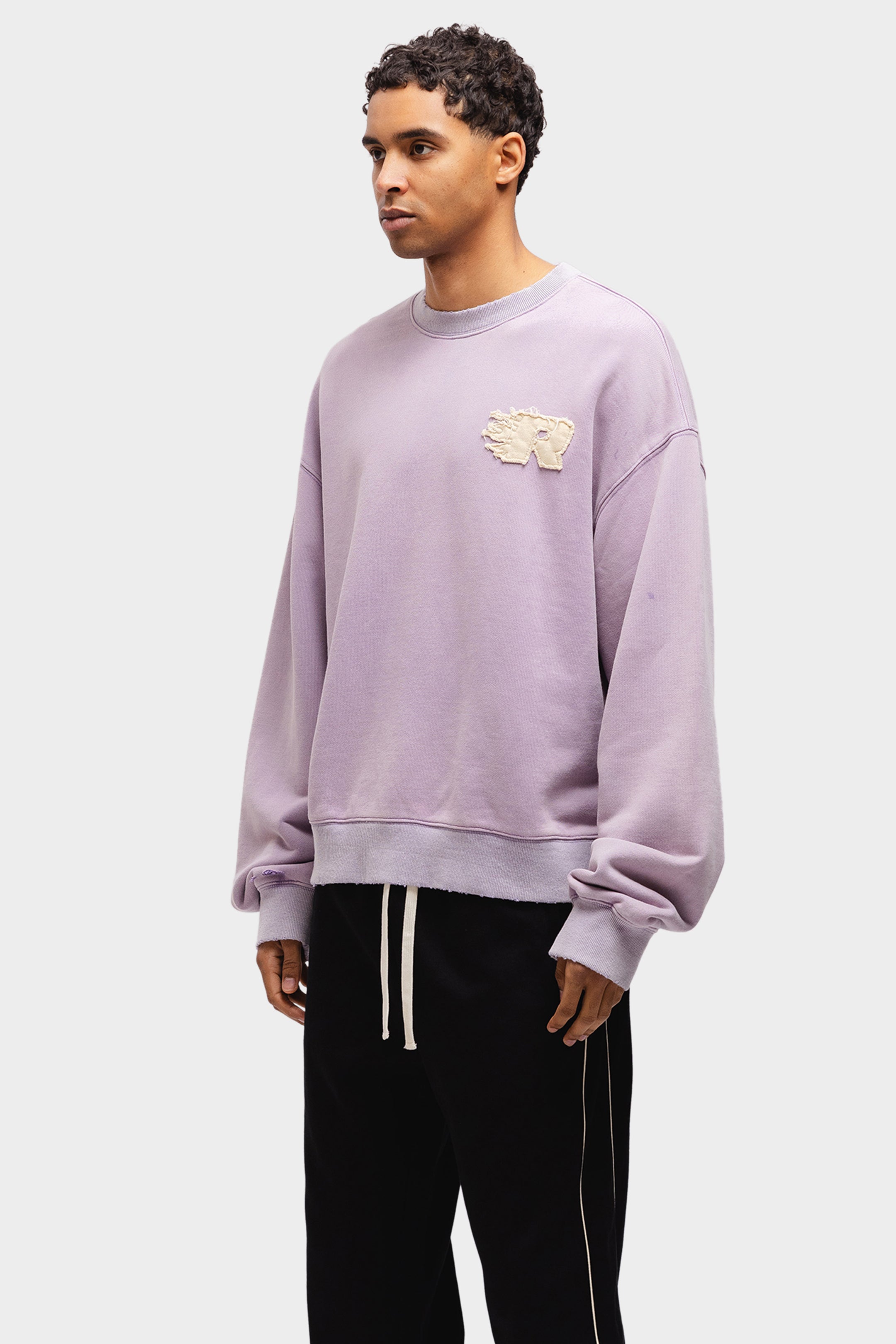 SCRIPT WASHED SWEATER PURPLE