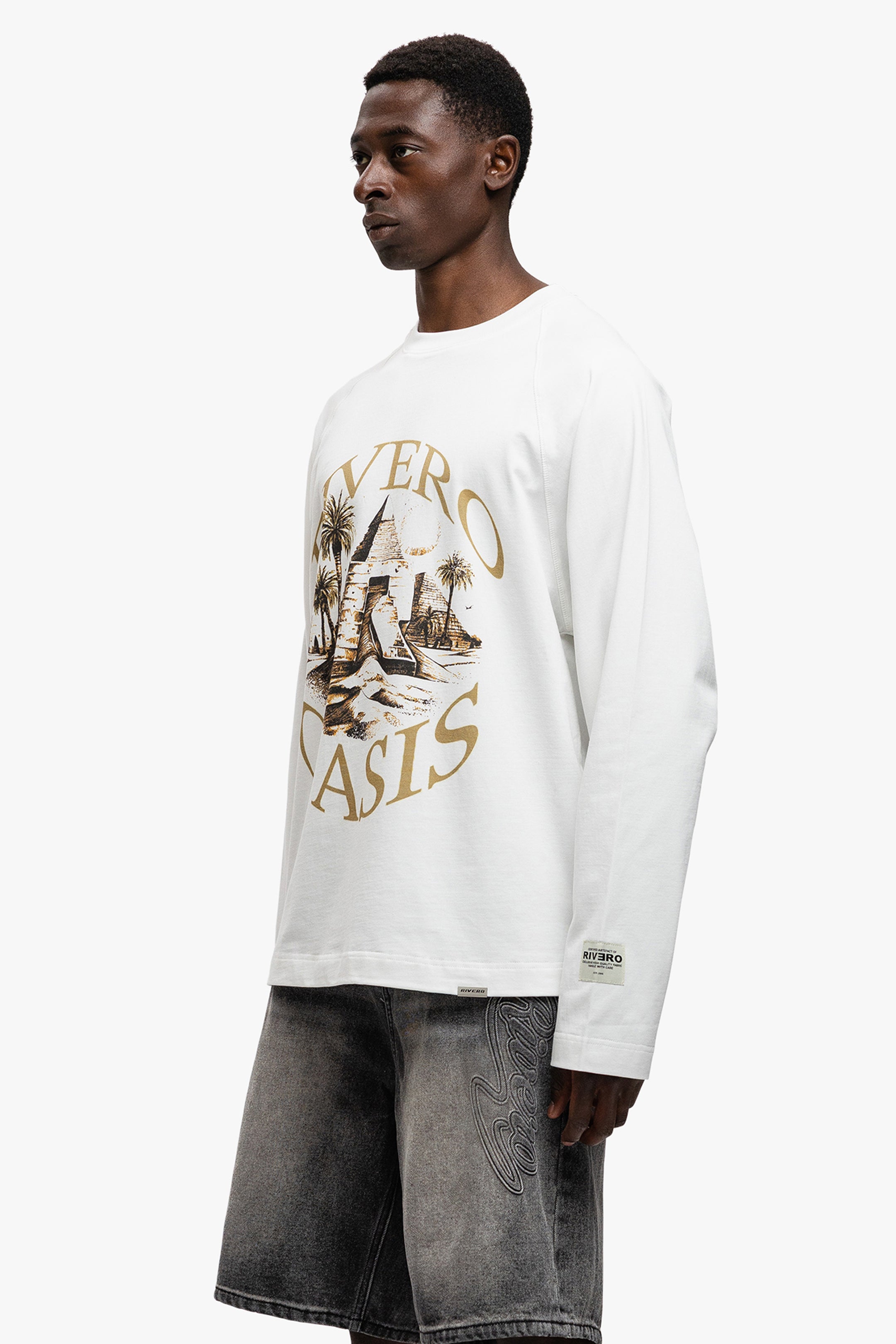 OASIS LONG SLEEVE TEE WHITE