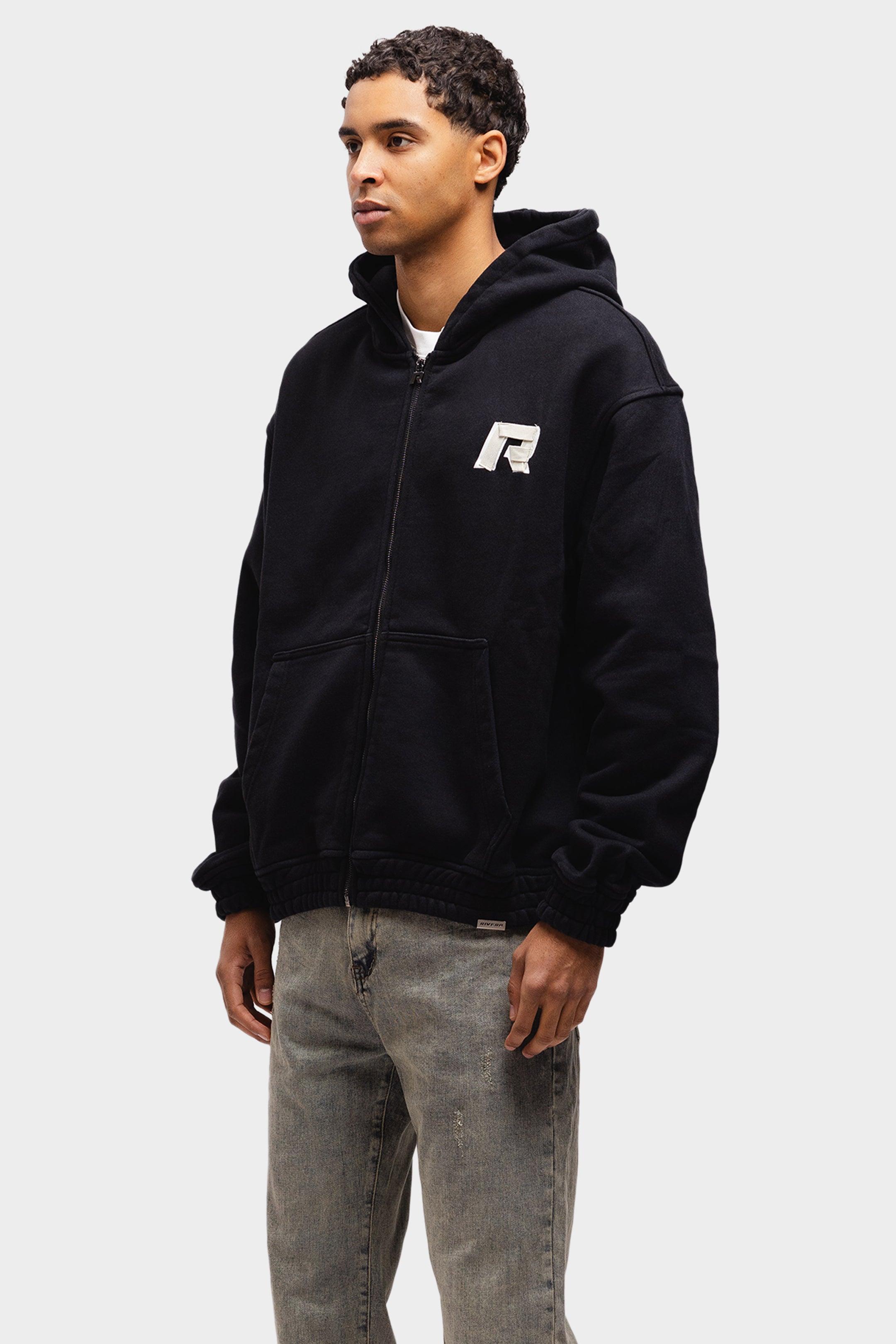 SIGNATURE TAPED HOODIE BLACK