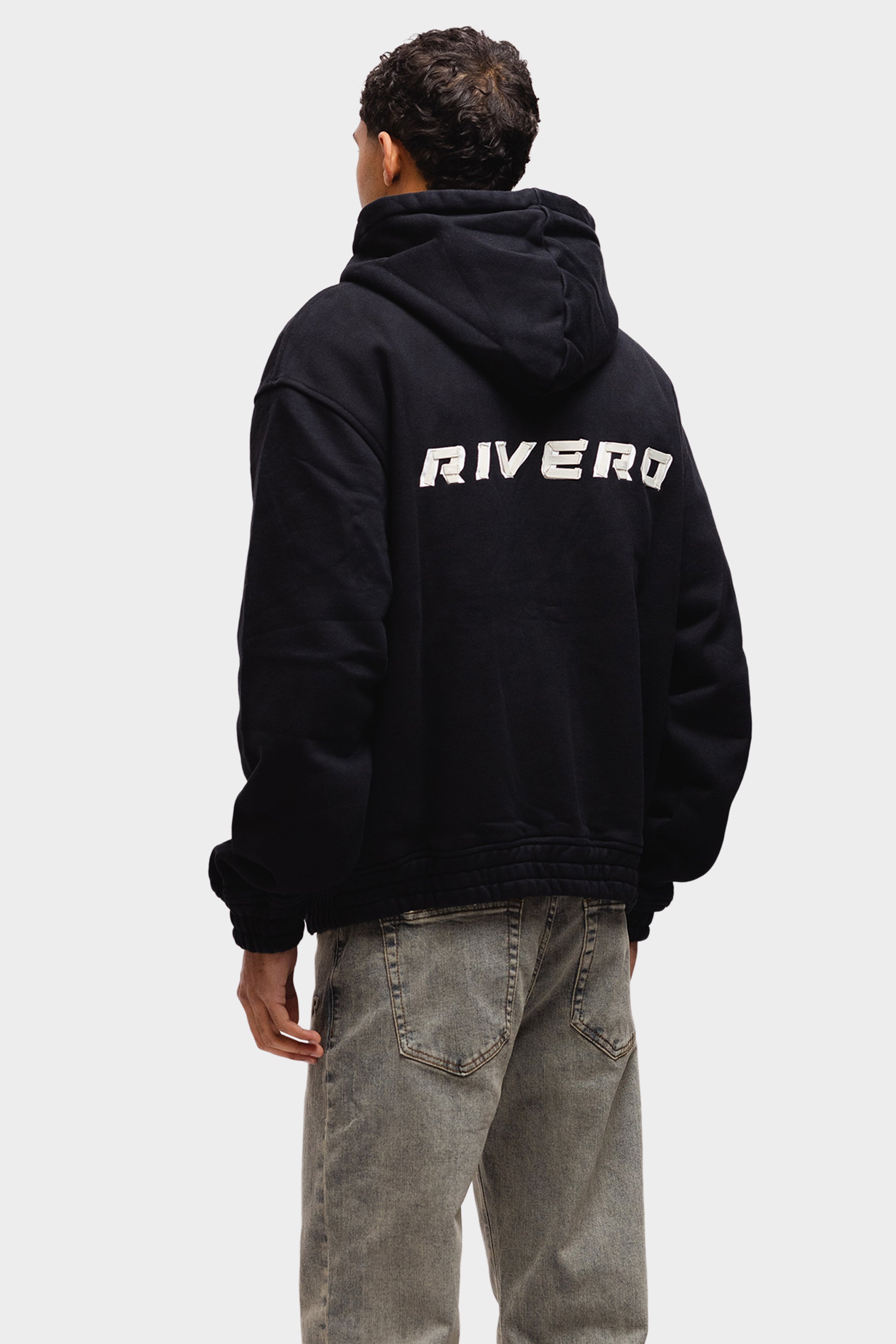 SIGNATURE TAPED HOODIE BLACK