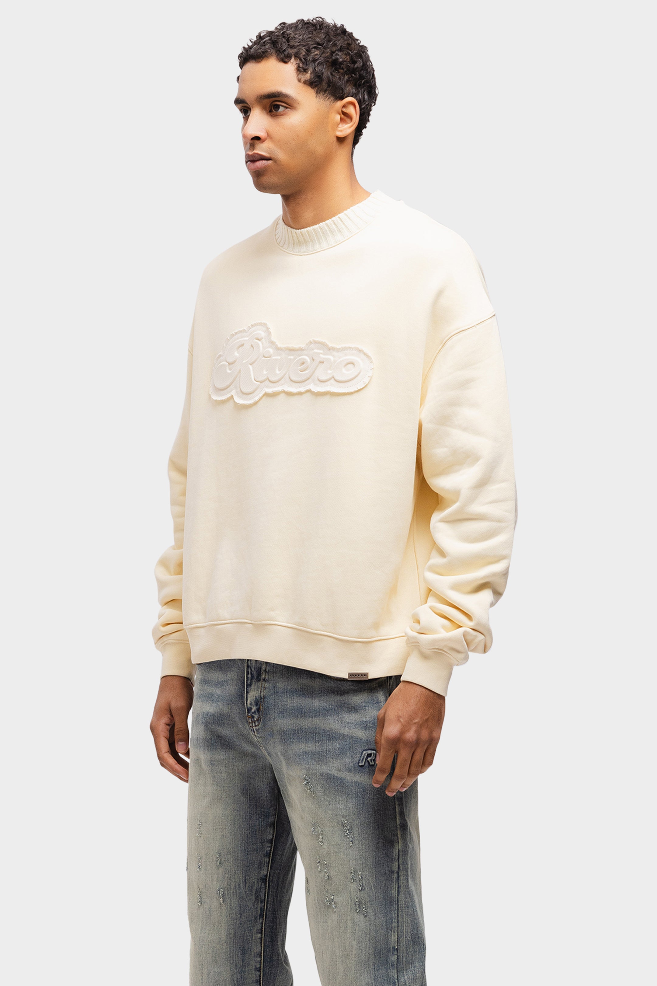 EMBOSSED SWEATER OFF WHITE