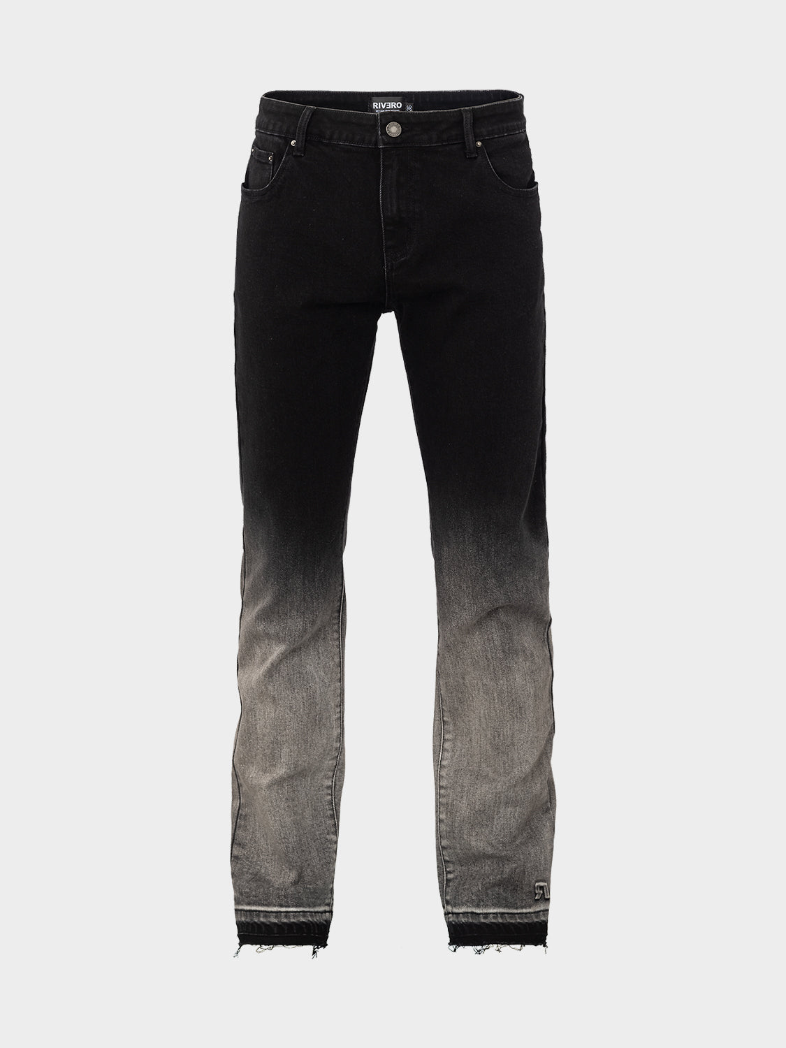REGULAR GRADIENT WASHED DENIM JEANS BLACK/GREY