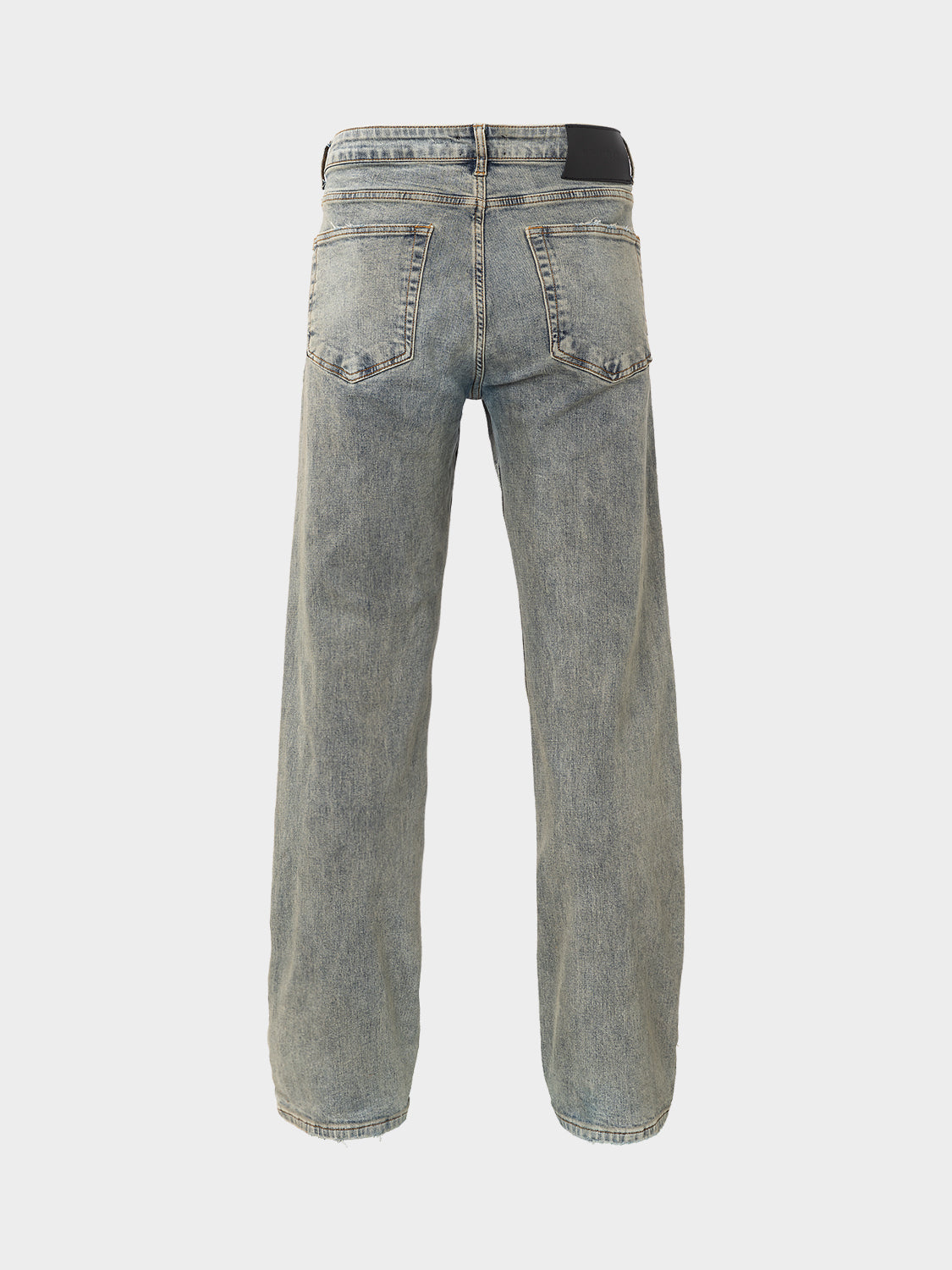 RELAXED VINTAGE WASHED EMBOSSED DENIM JEANS