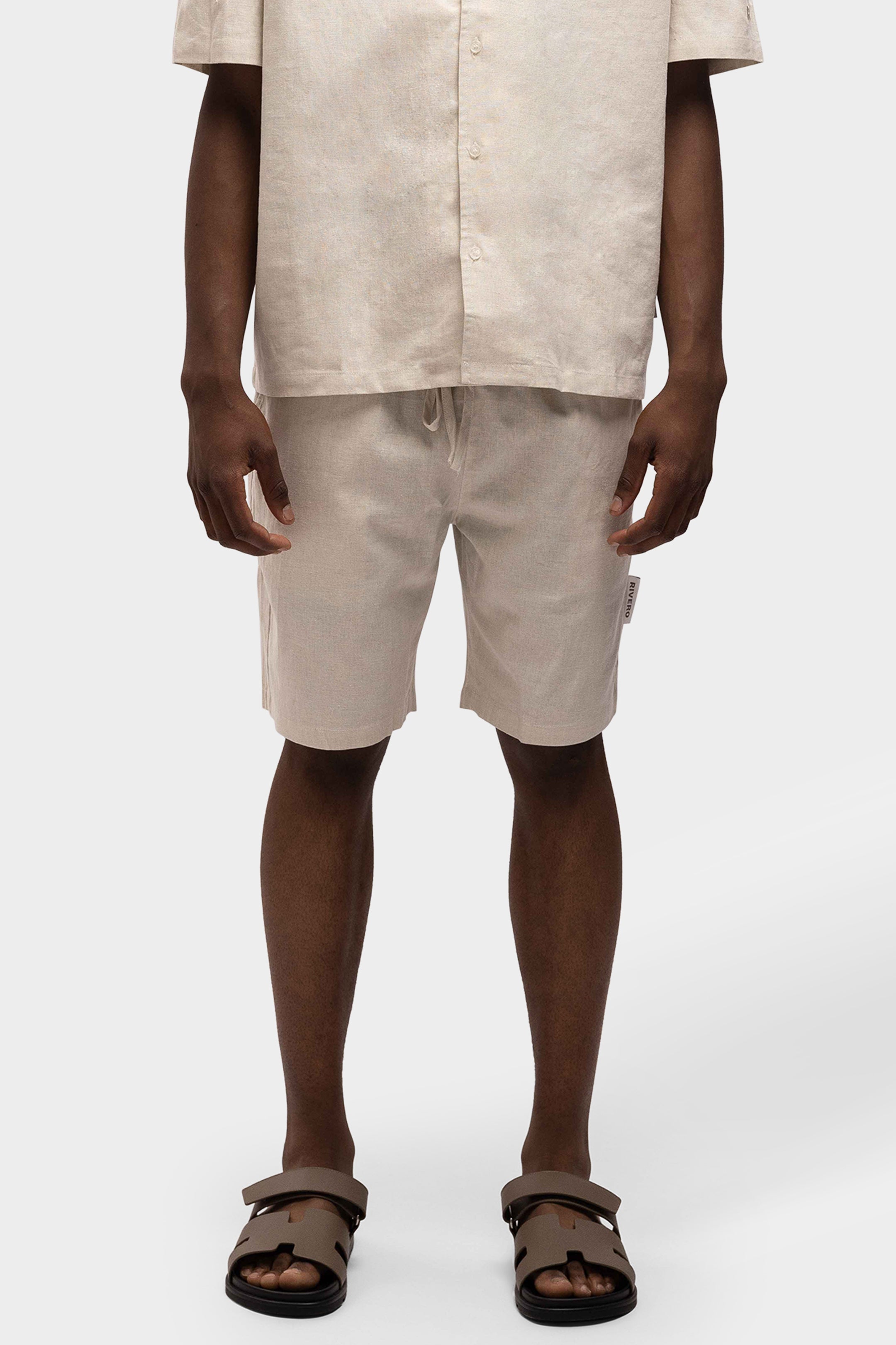 LINEN SHORTS SAND