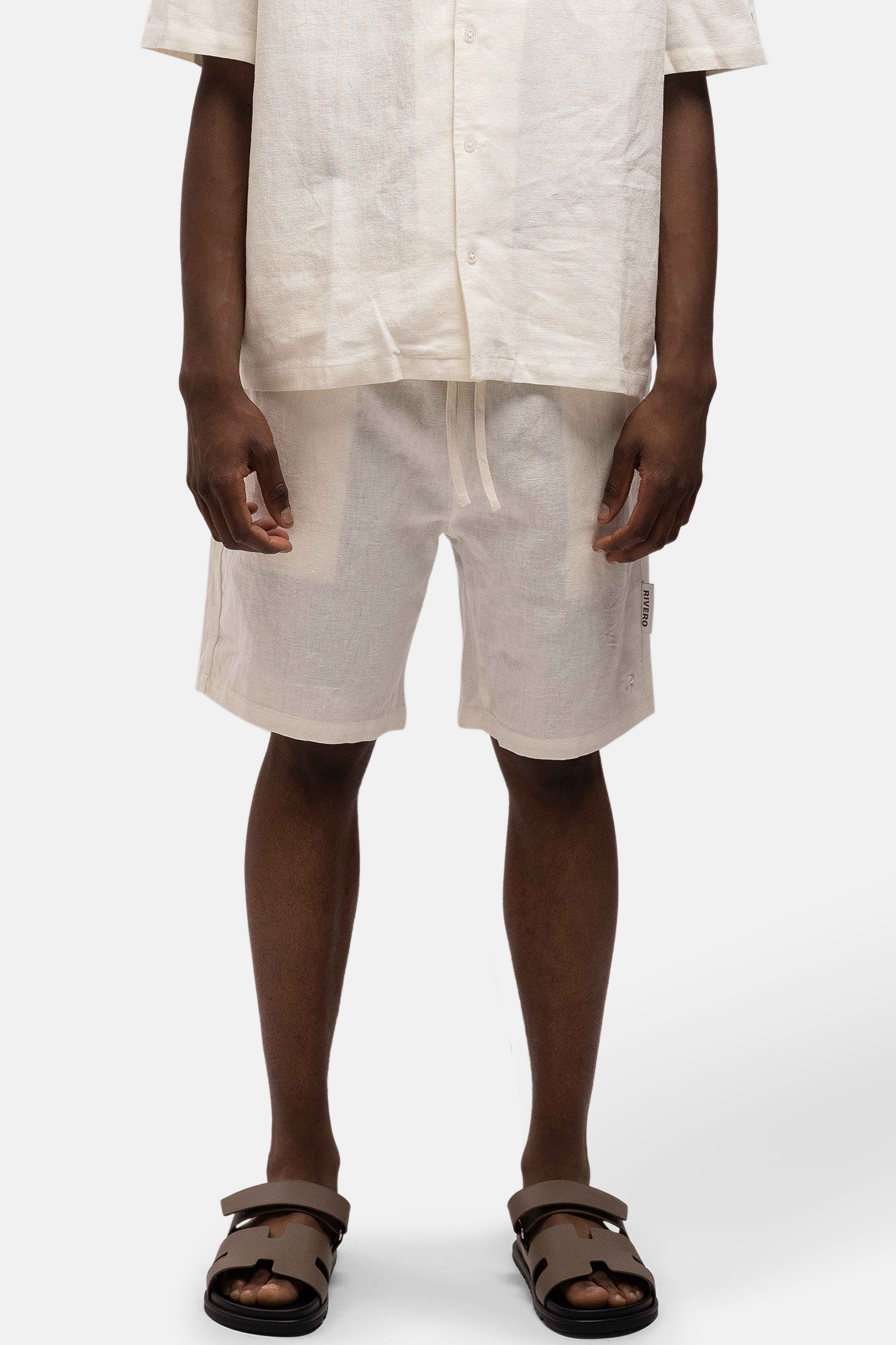 LINEN SHORTS WHITE