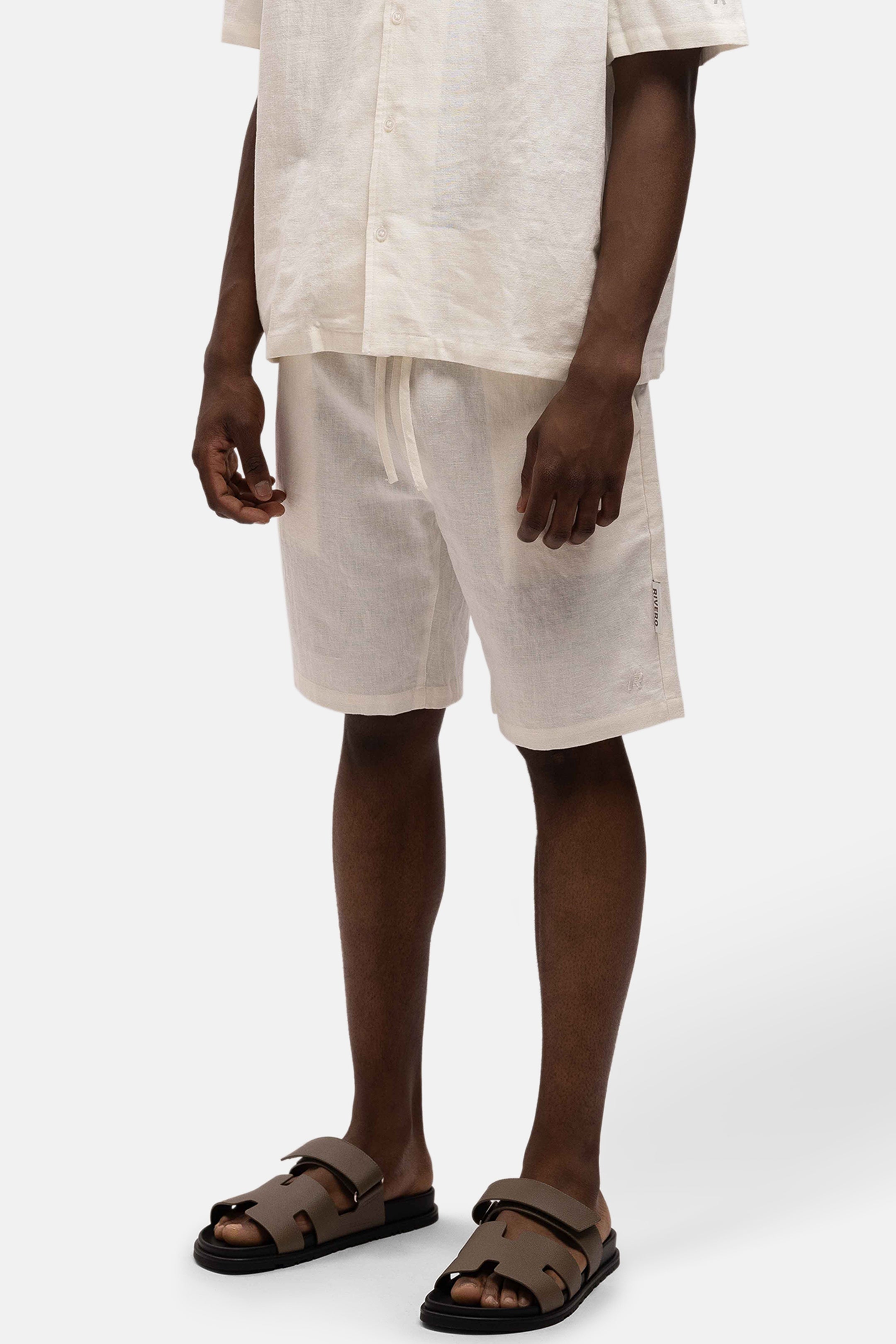 LINEN SHORTS WHITE