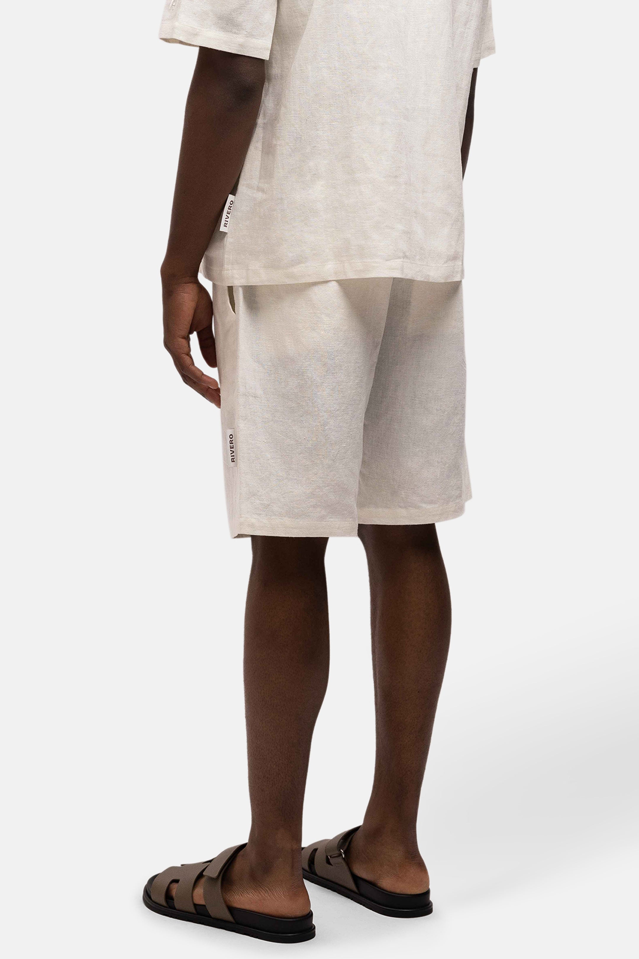 LINEN SHORTS WHITE