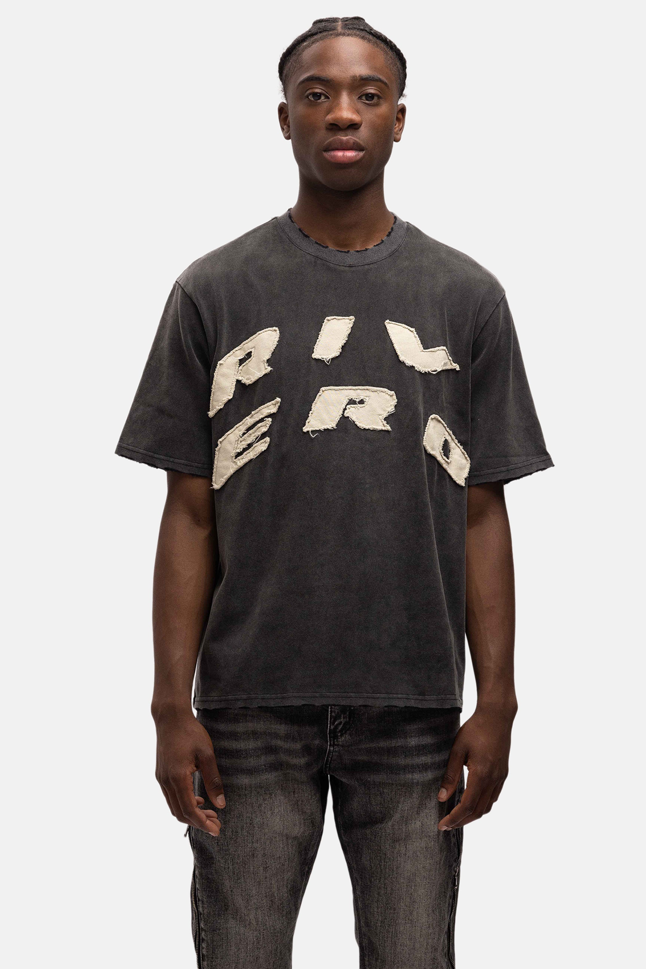 SCRIPT OVERSIZED T-SHIRT WASHED BLACK