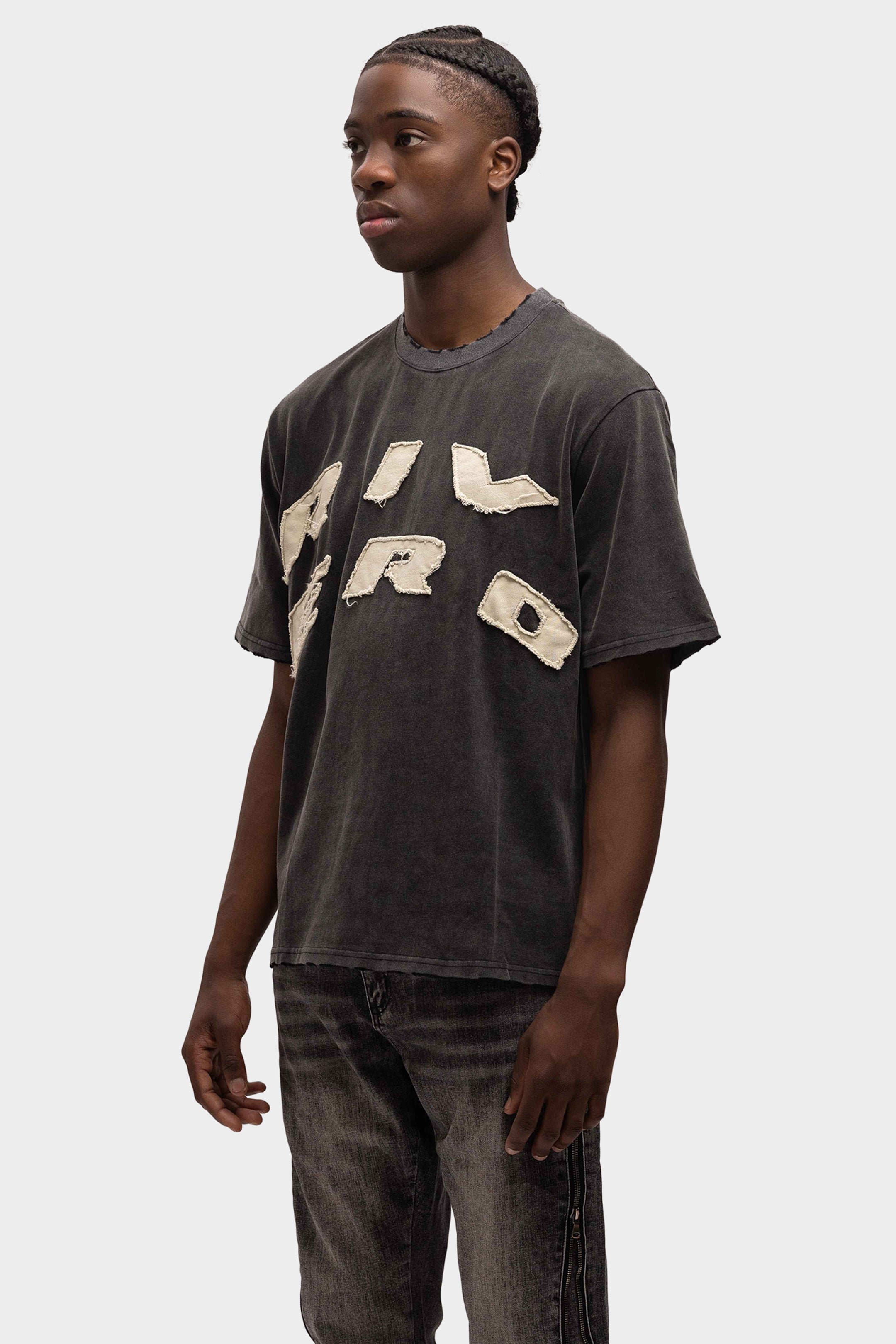 SCRIPT OVERSIZED T-SHIRT WASHED BLACK
