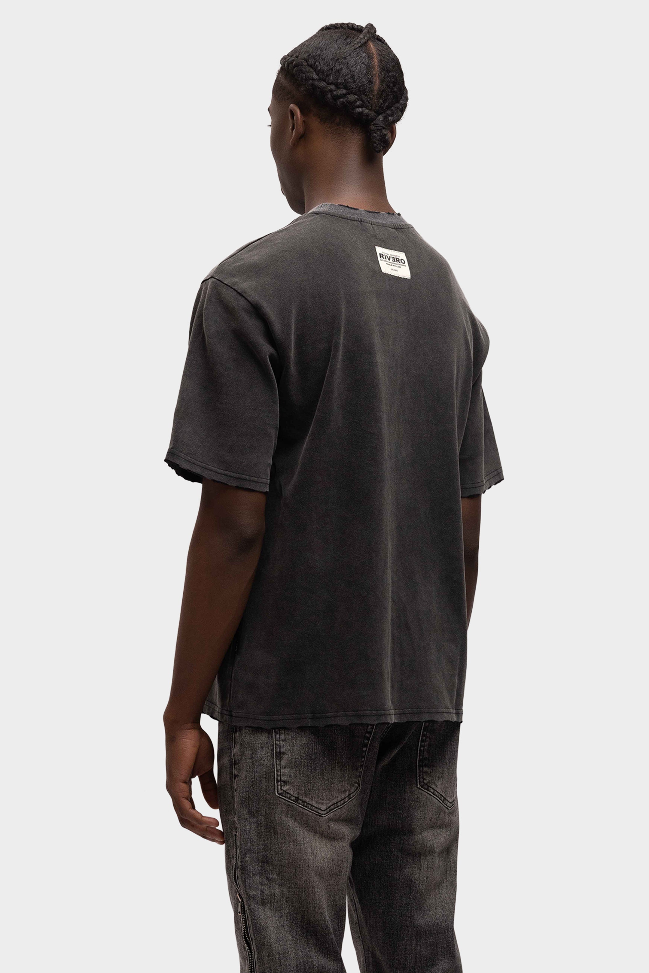 SCRIPT OVERSIZED T-SHIRT WASHED BLACK