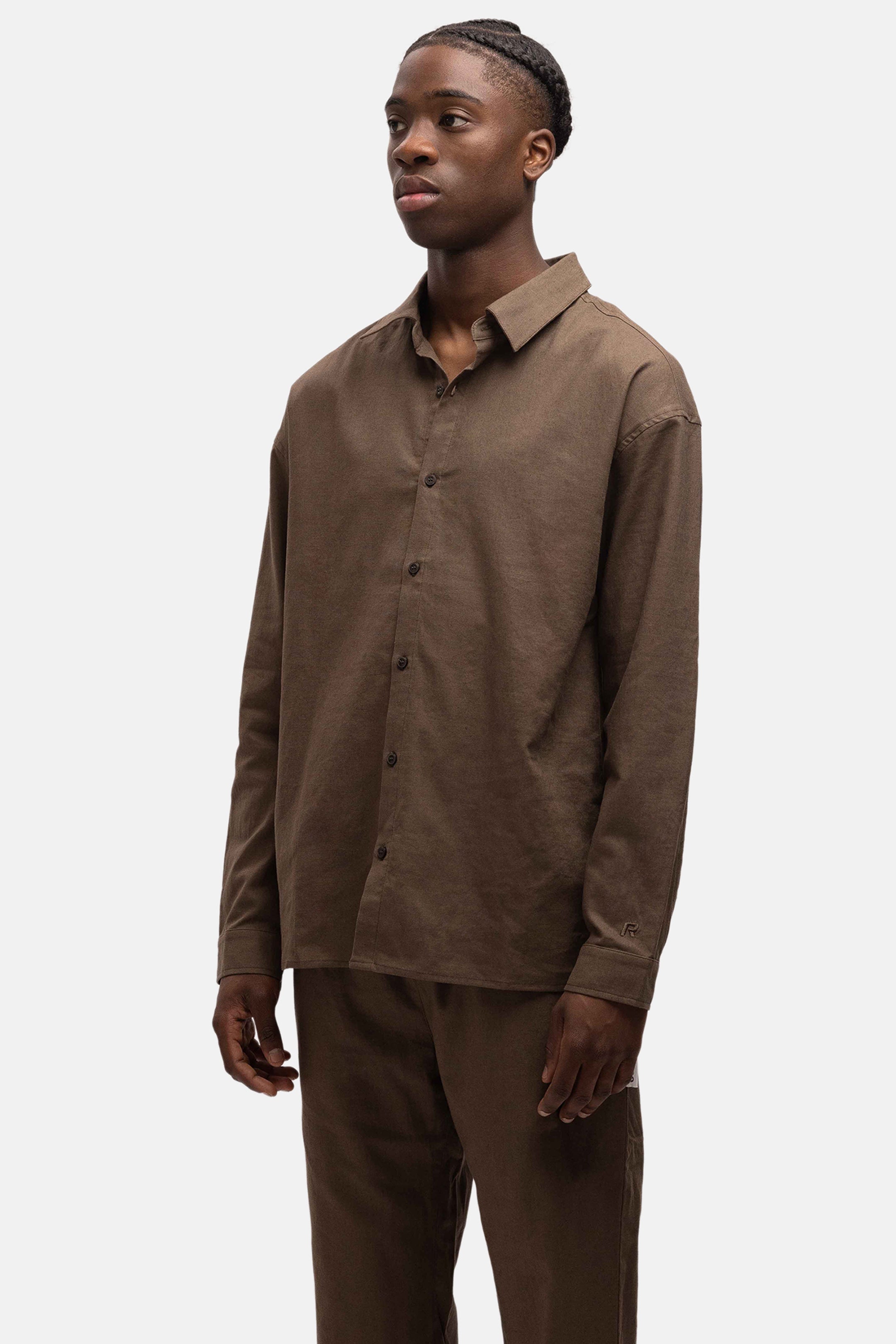 LINEN SHIRT BROWN