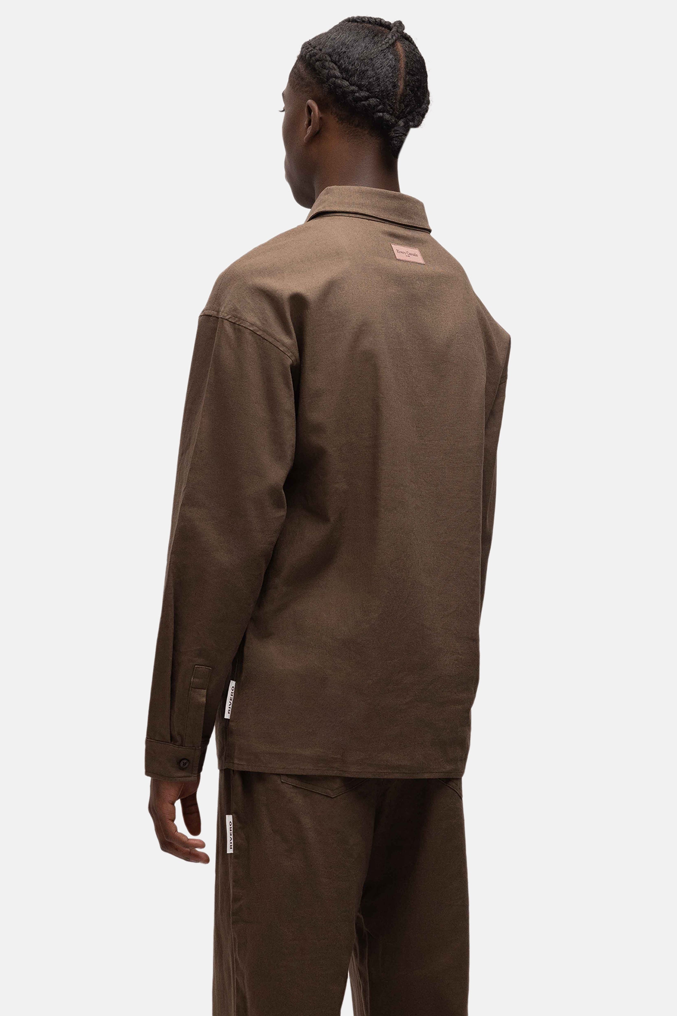 LINEN SHIRT BROWN