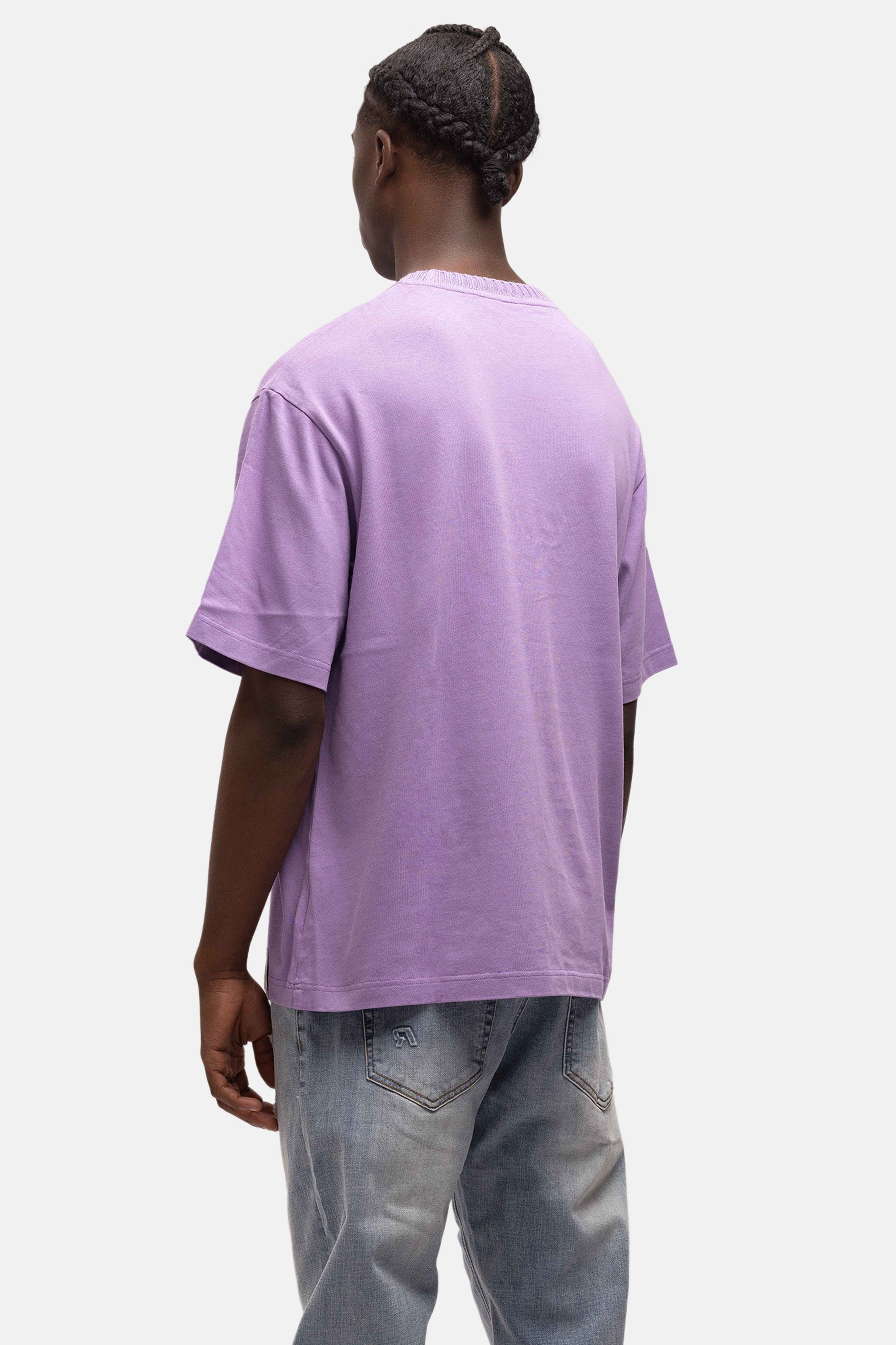 EMBOSSED OVERSIZED T-SHIRT PURPLE