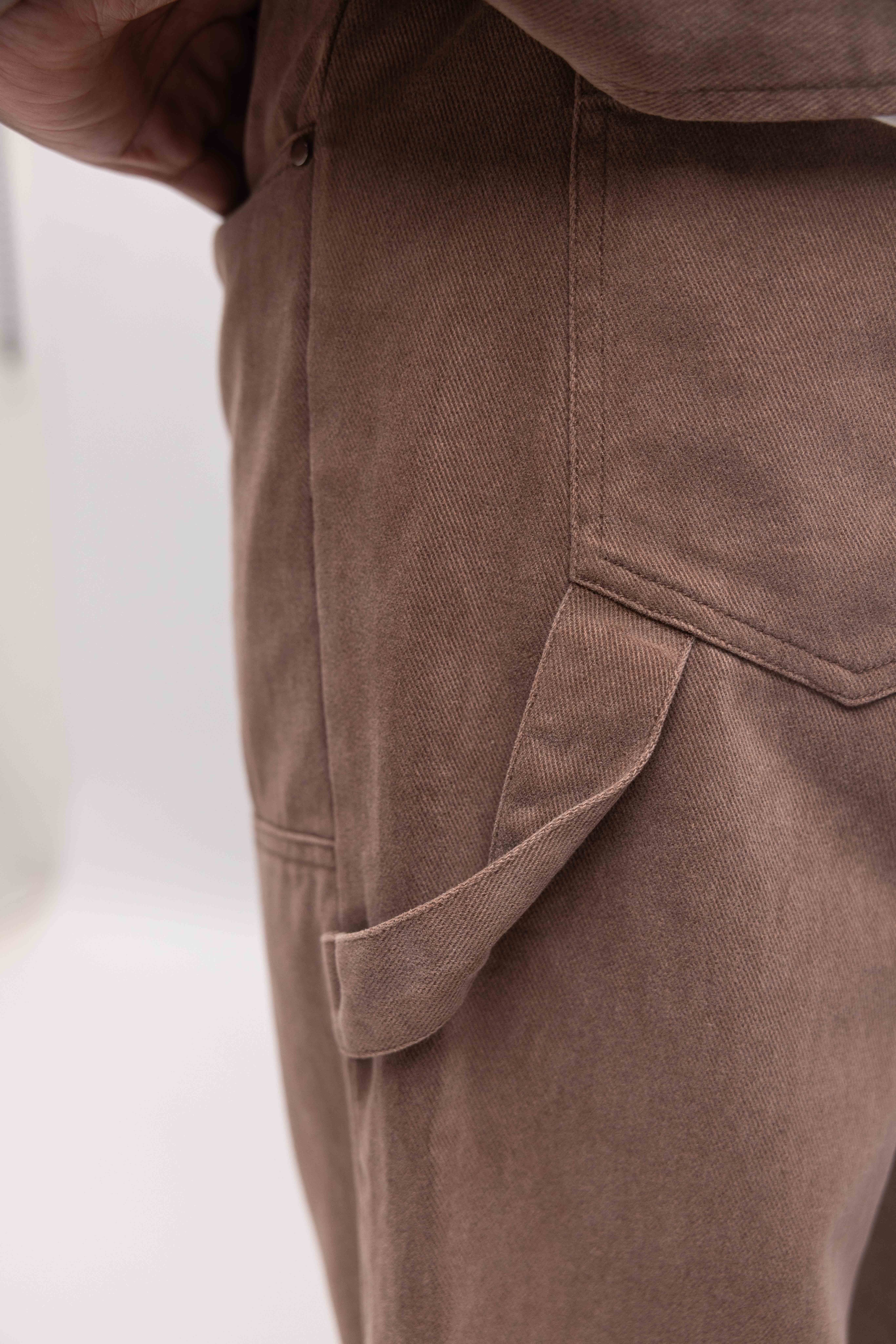 ATELIER DENIM WORKER JEANS WASHED BROWN