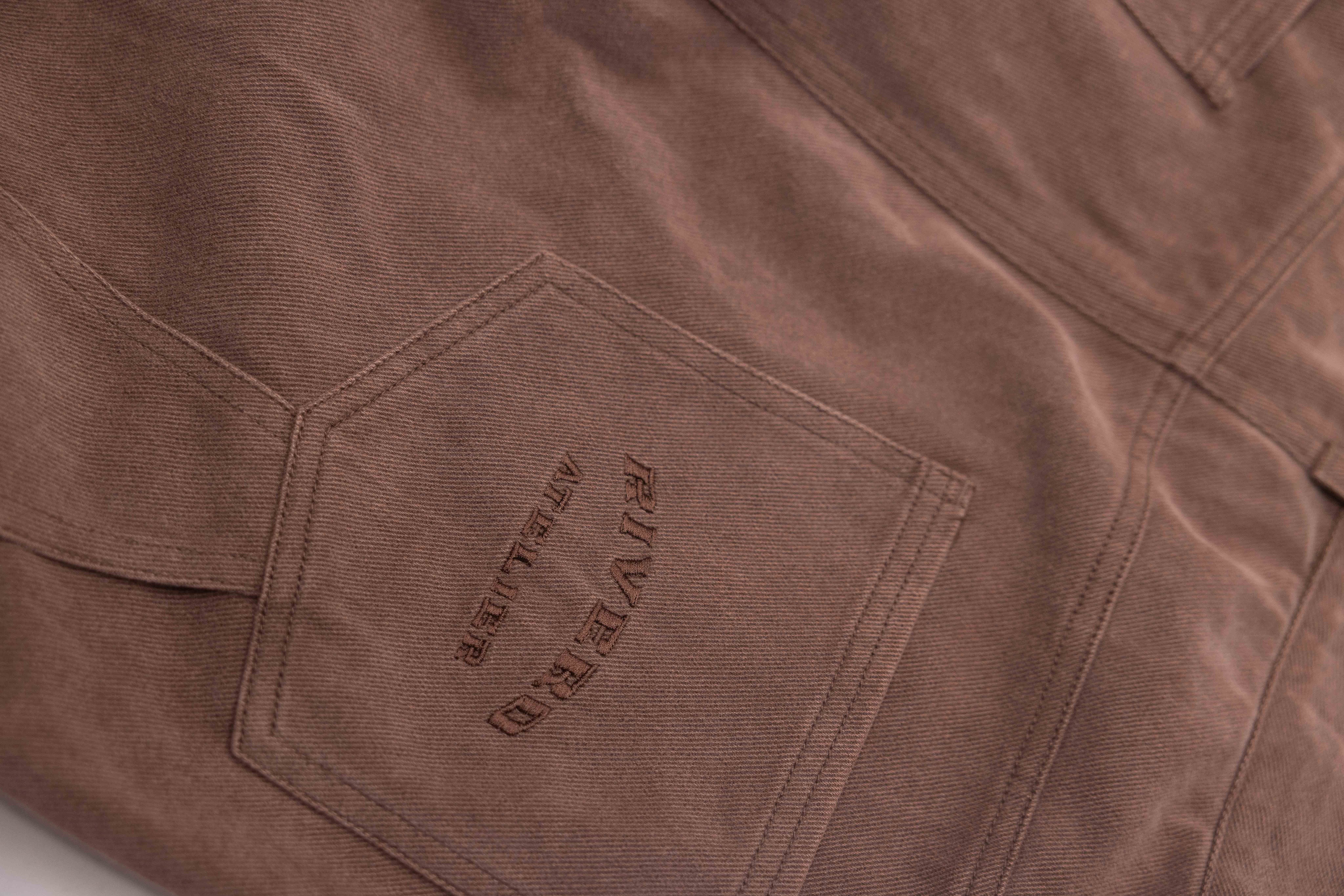 ATELIER DENIM WORKER JEANS WASHED BROWN