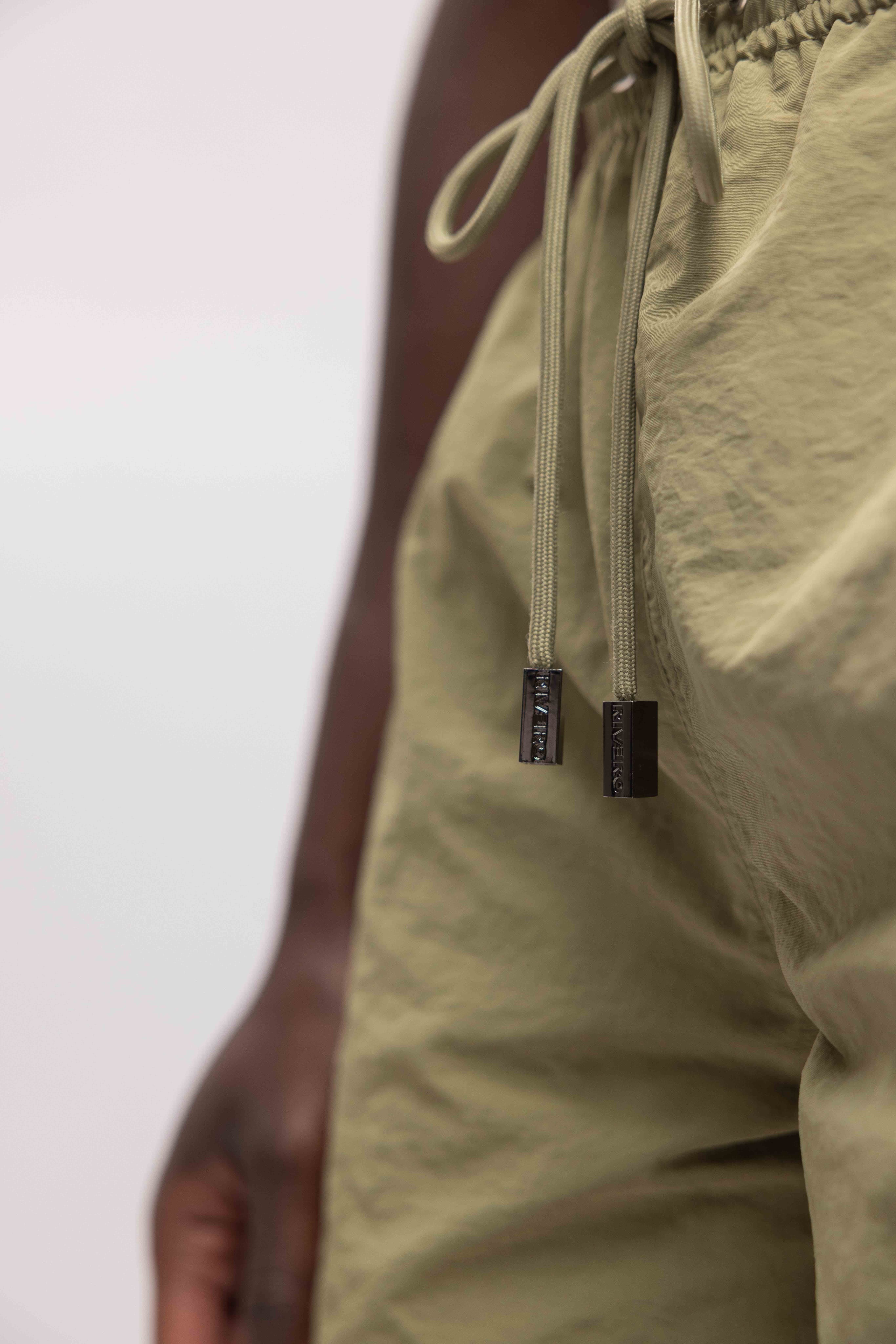 RETRO SWIMSHORTS GREEN/OFF WHITE