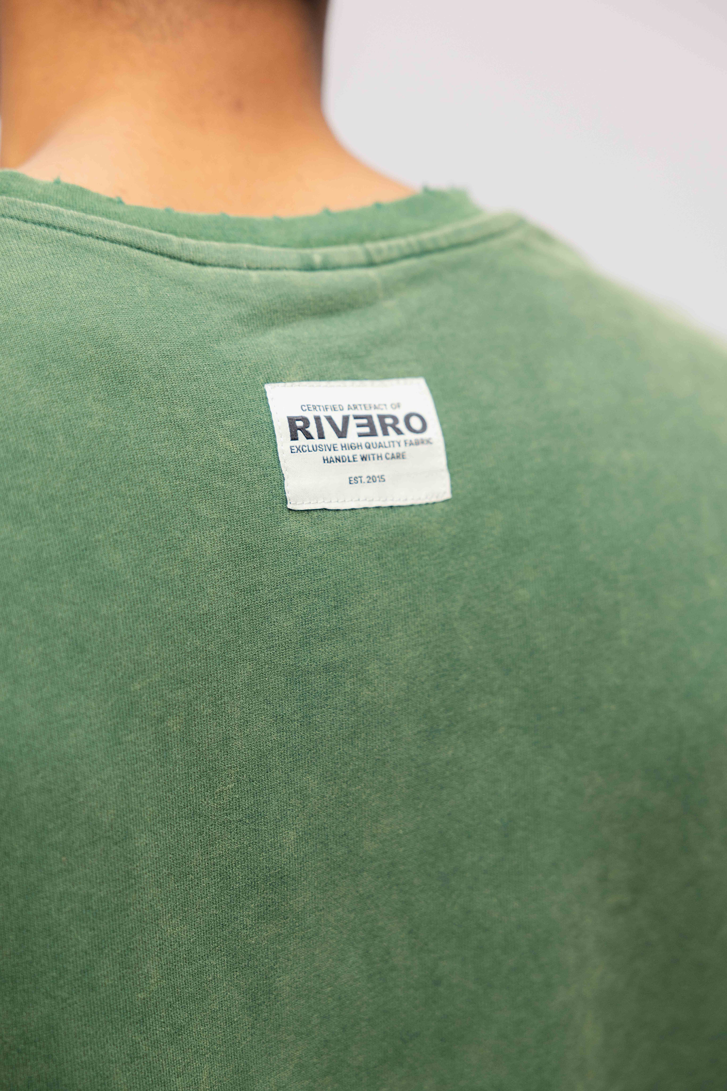 SCRIPT OVERSIZED T-SHIRT WASHED GREEN