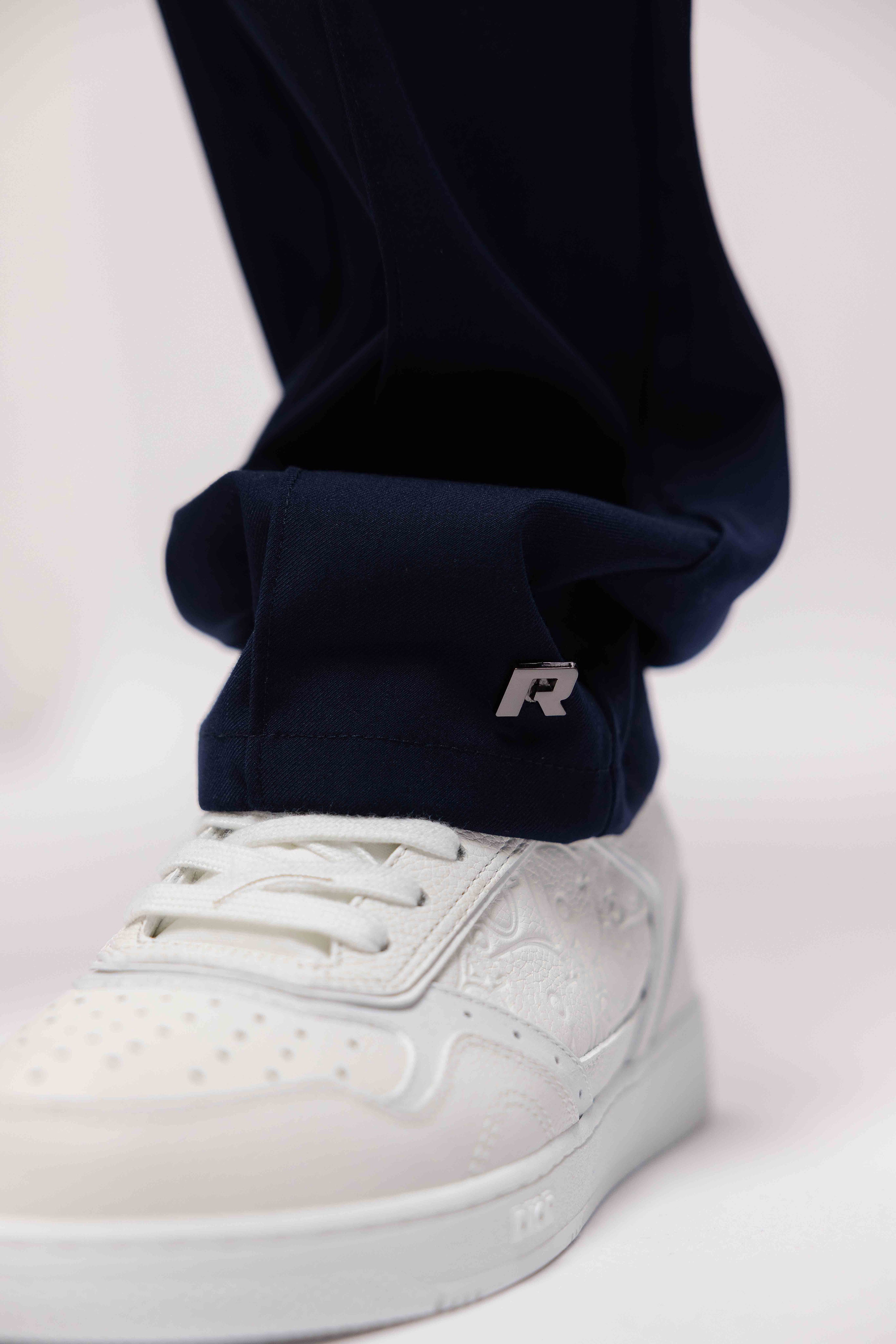 PLEATED TROUSERS DARK NAVY