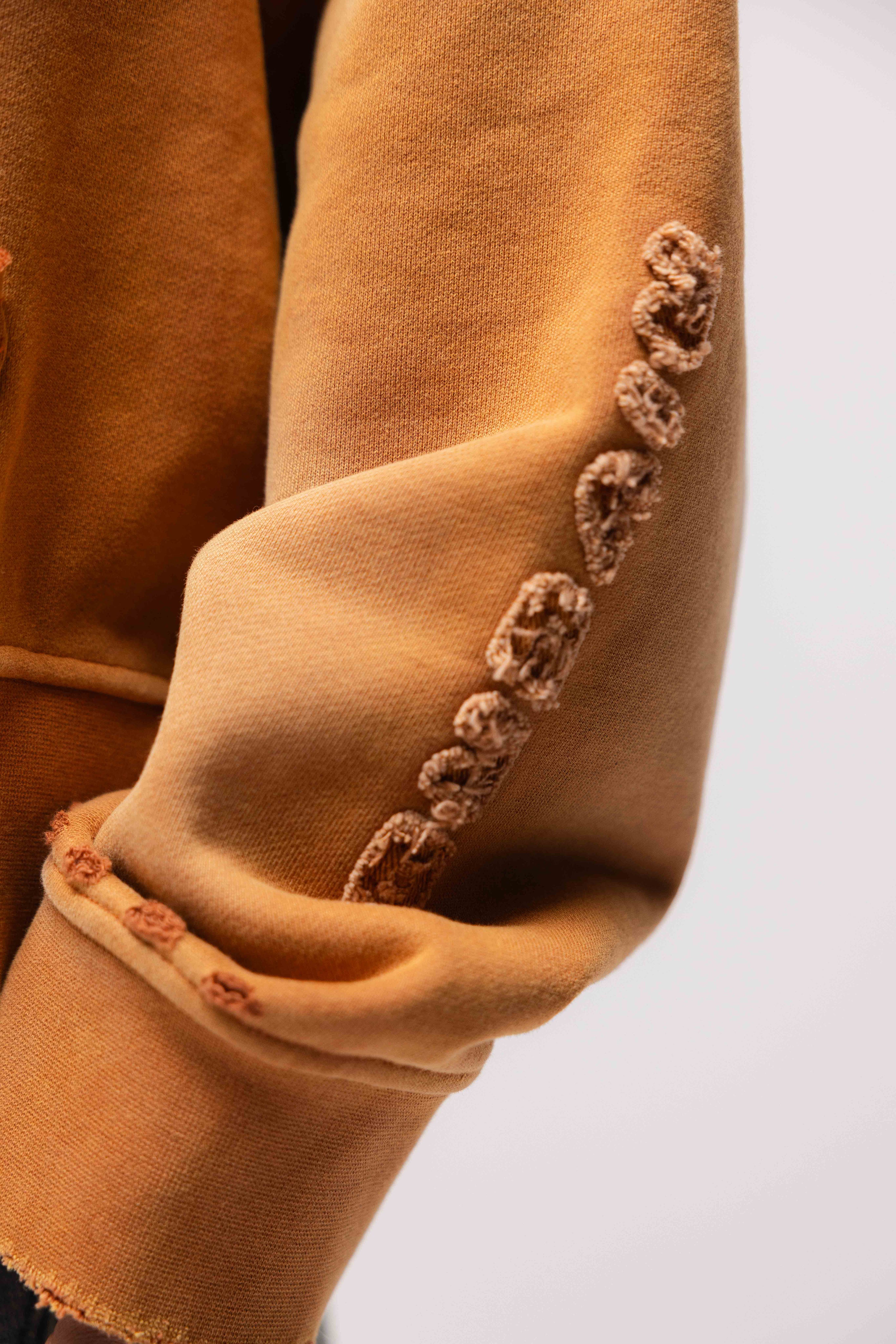 VINTAGE RAW ZIP HOODIE RUSTY