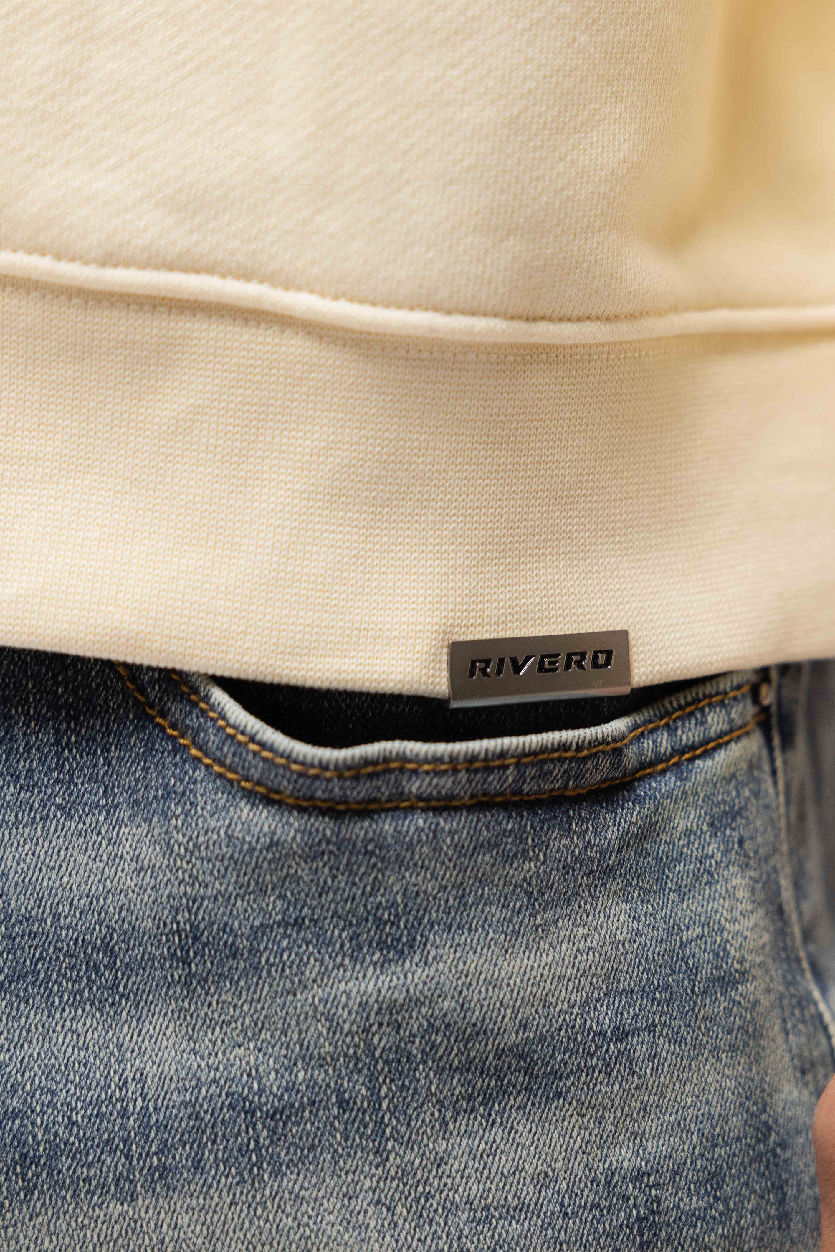 EMBOSSED SWEATER OFF WHITE