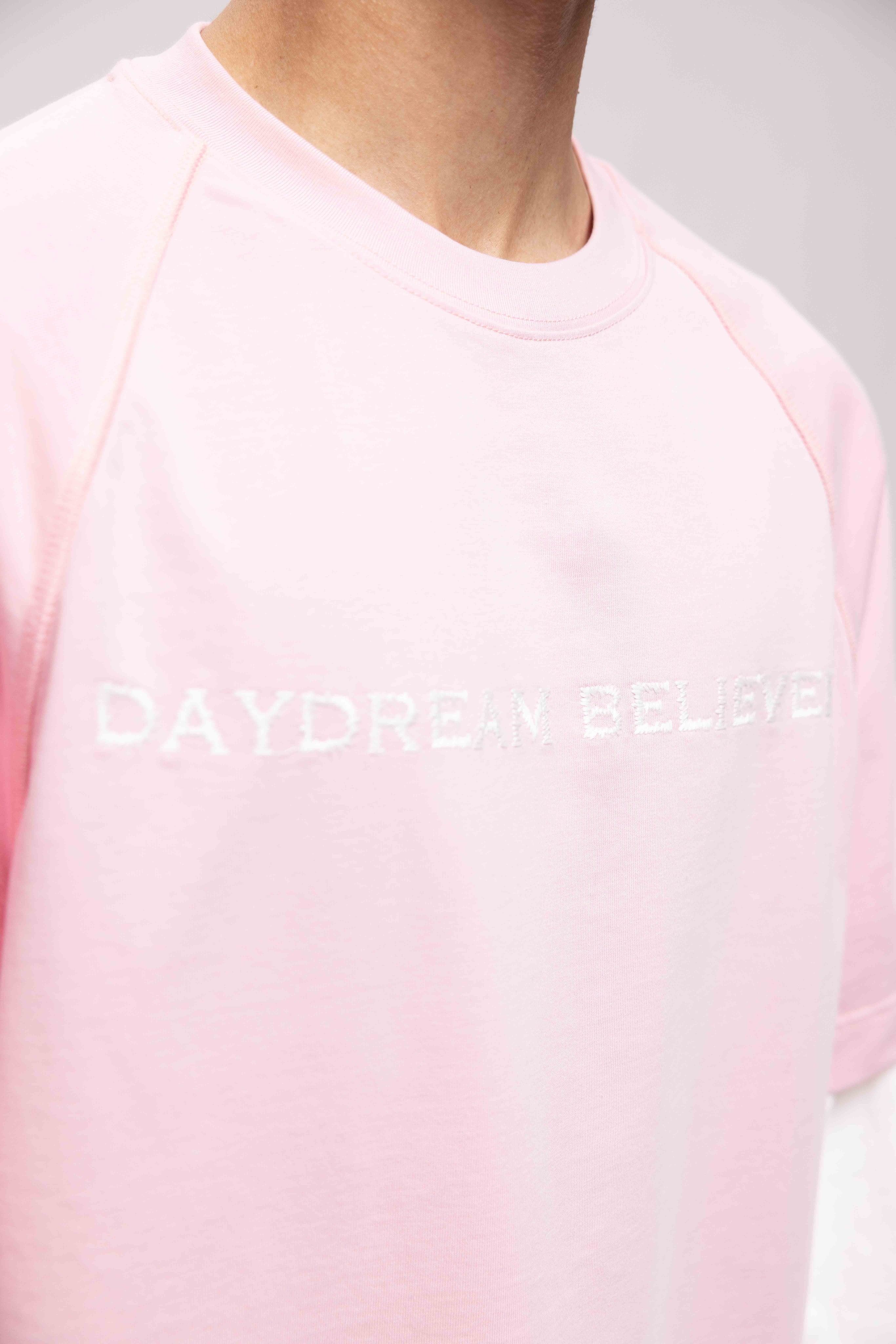 DAYDREAM DOUBLE LAYERED TEE PINK/WHITE