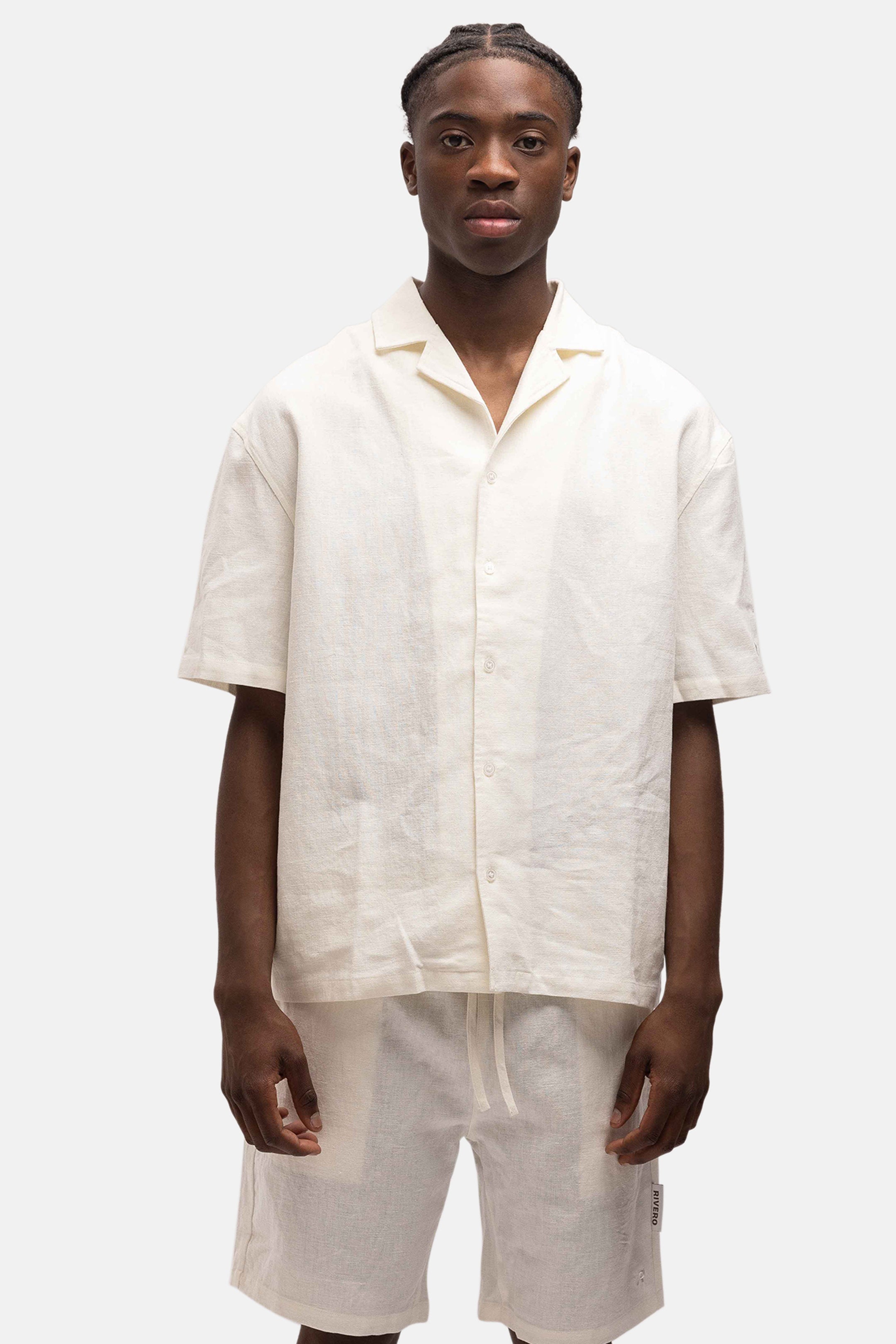 LINEN SHIRT SHORT SLEEVE WHITE