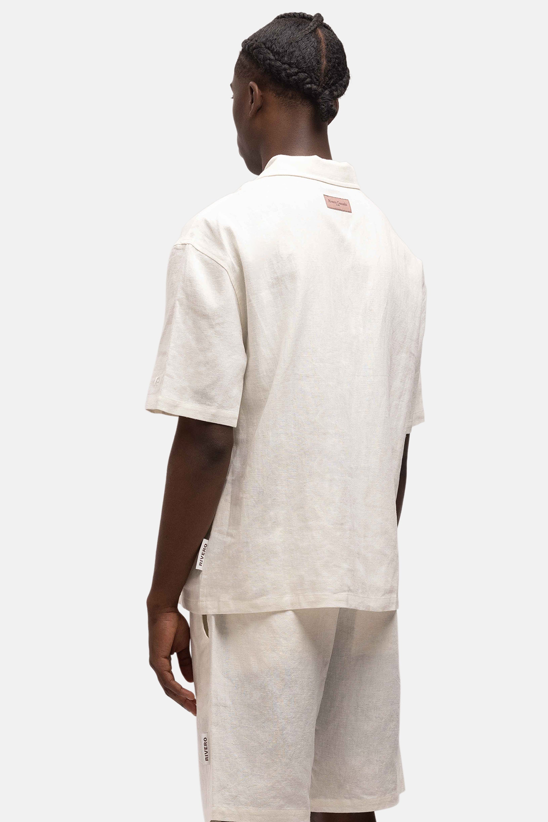 LINEN SHIRT SHORT SLEEVE WHITE