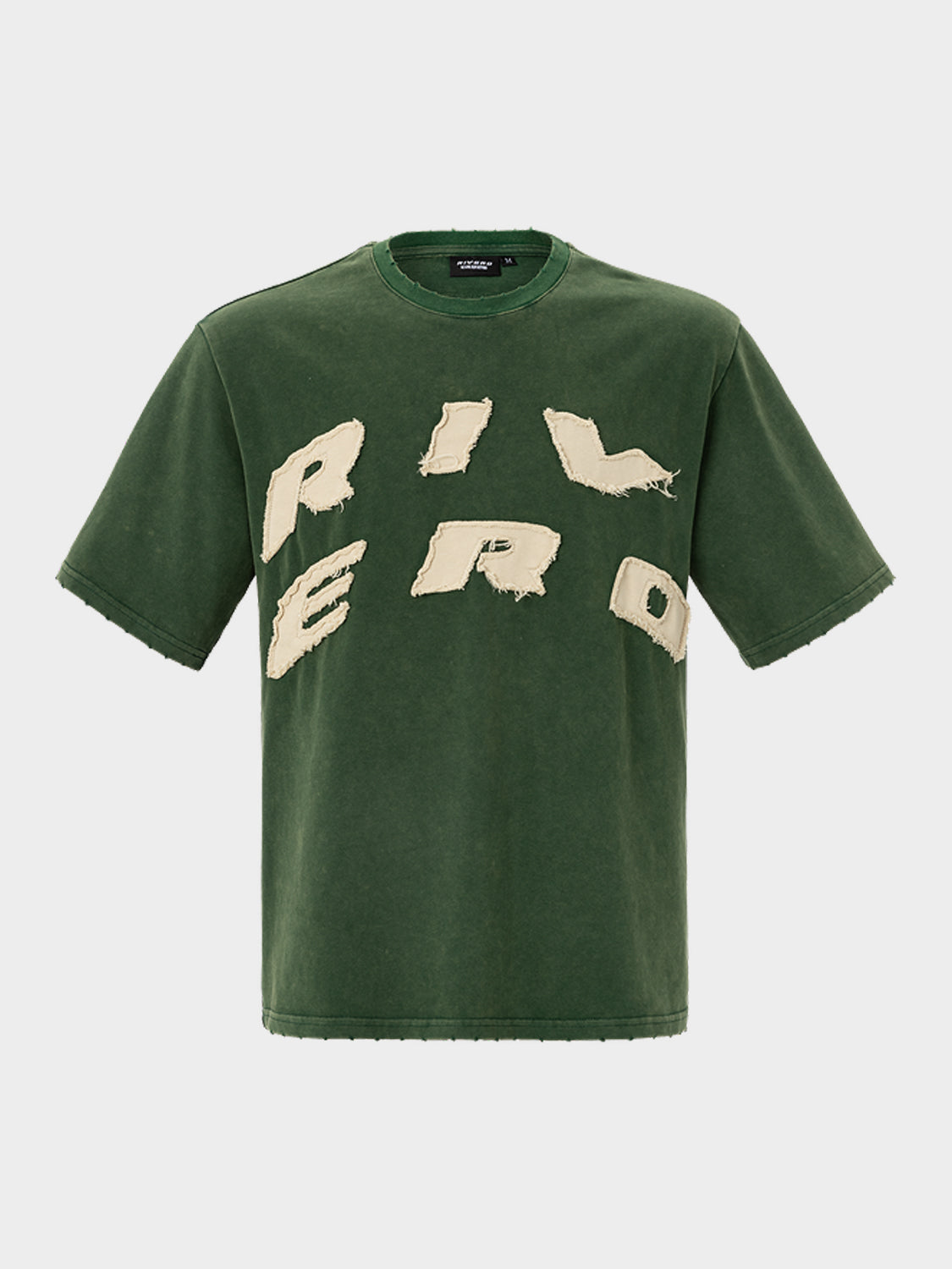 SCRIPT OVERSIZED T-SHIRT WASHED GREEN
