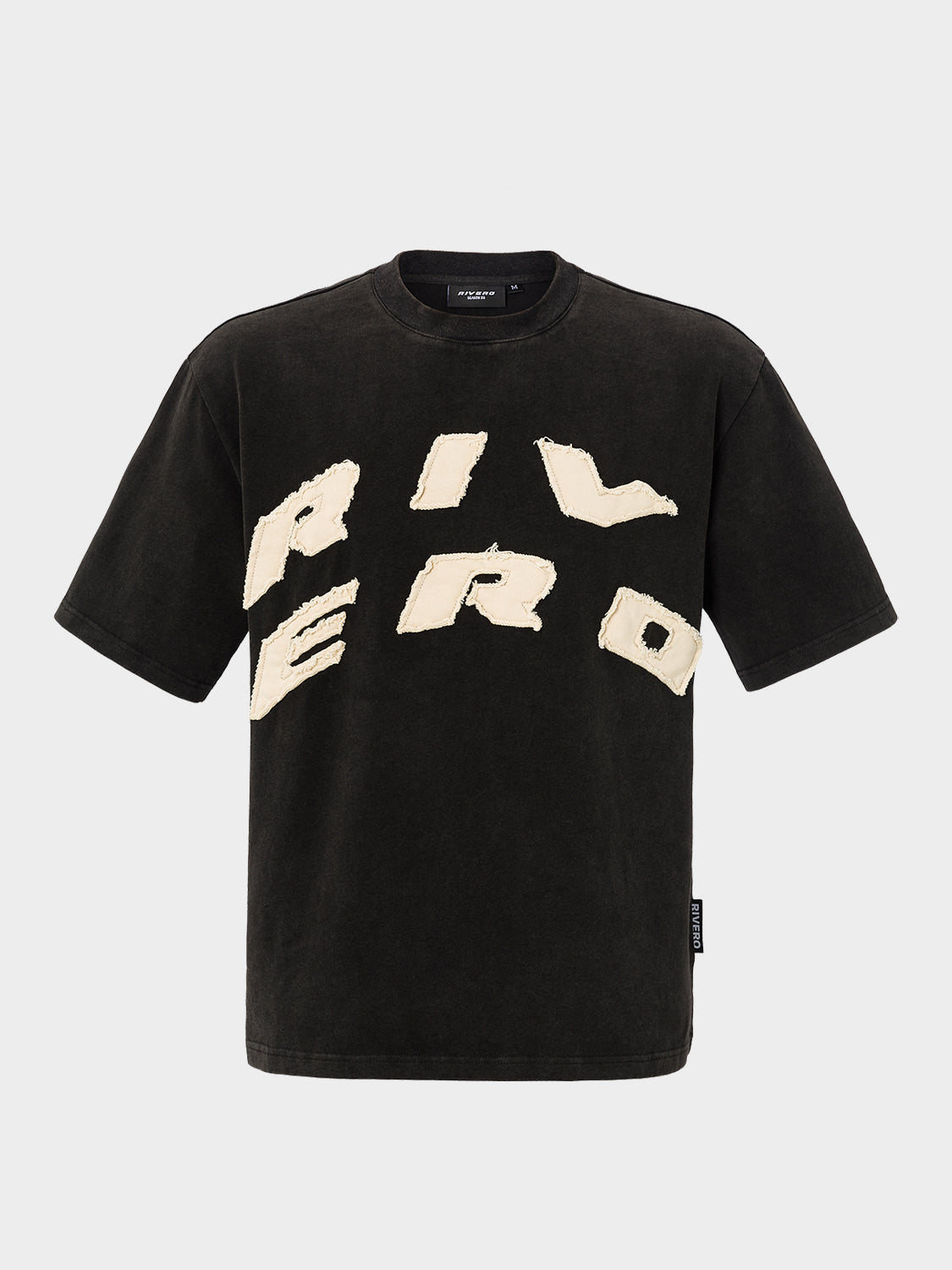 SCRIPT OVERSIZED T-SHIRT WASHED BLACK