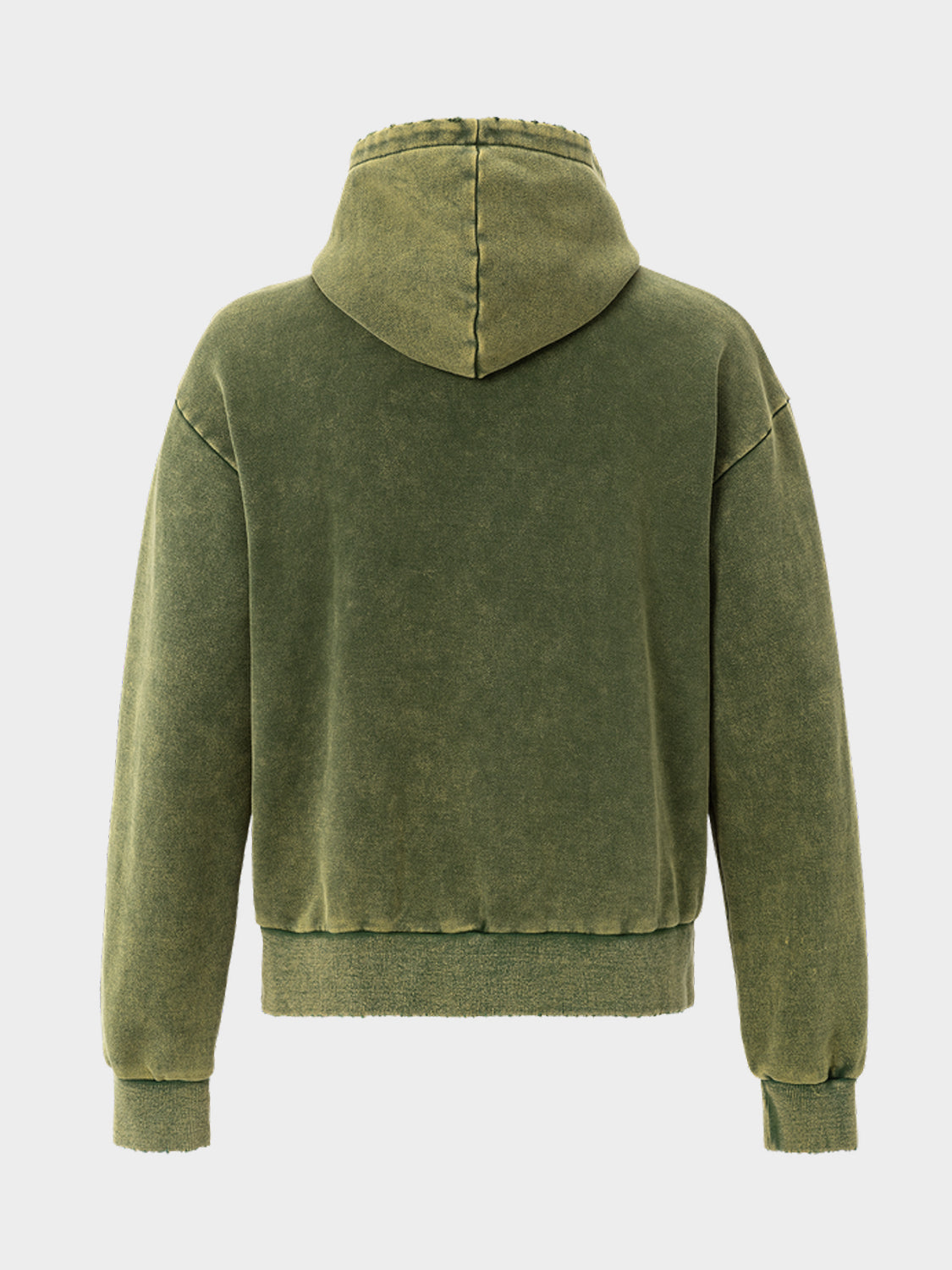 SCRIPT ZIP HOODIE WASHED GREEN