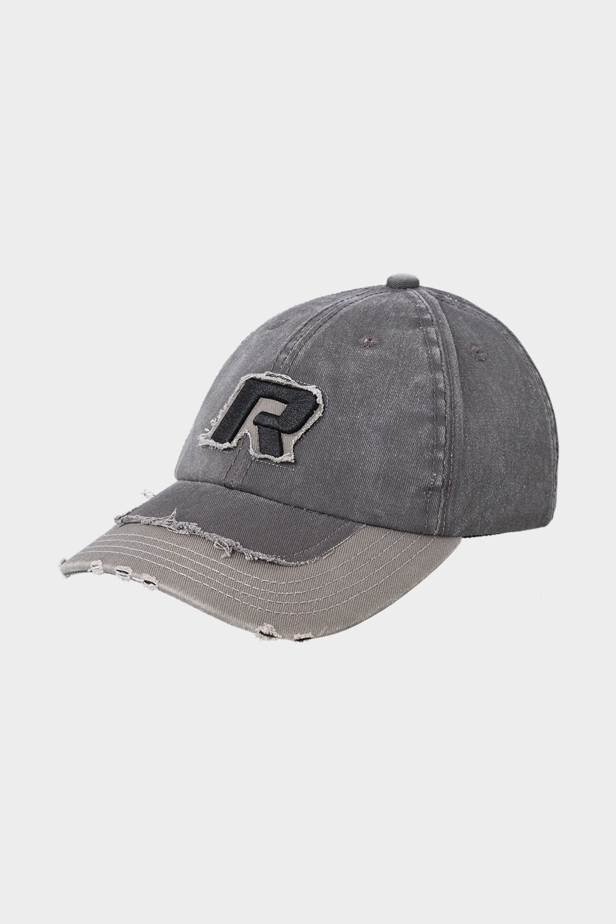 SCRIPT DISTRESSED CAP WASHED