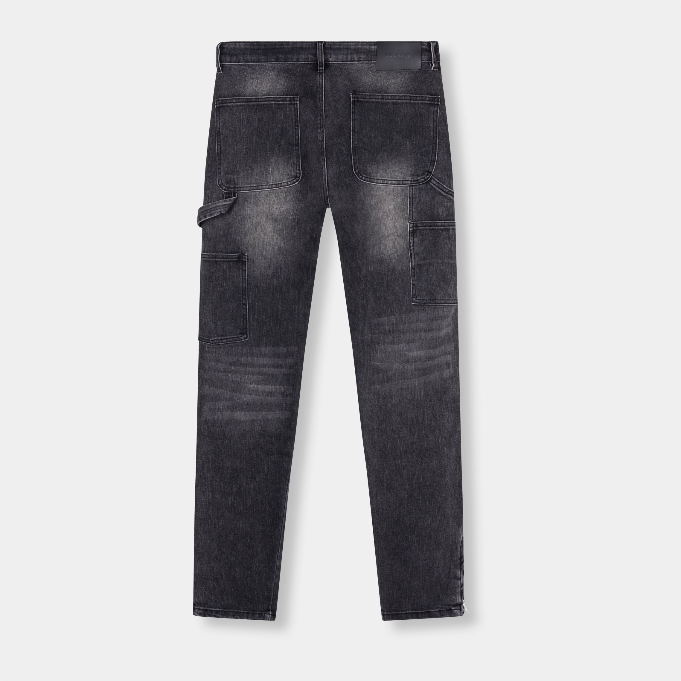 STRAIGHT WORKER DENIM JEANS BLACK