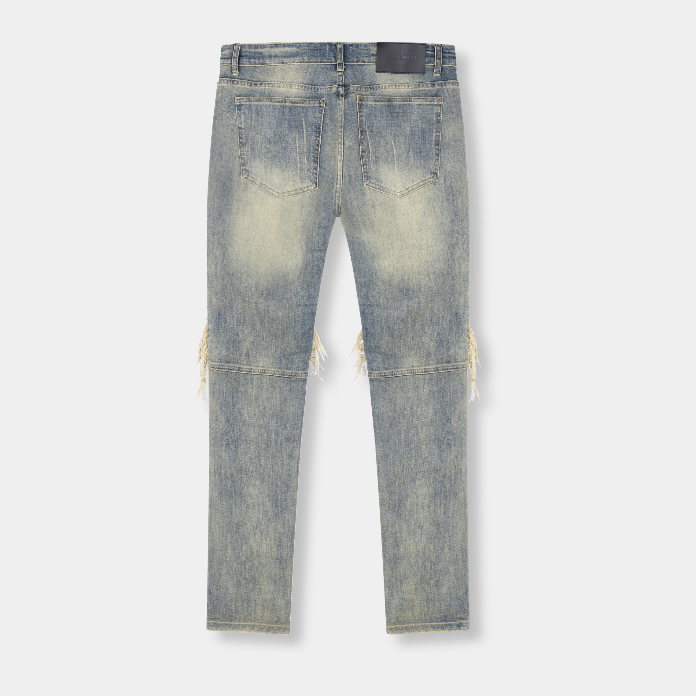 ZIP DENIM JEANS