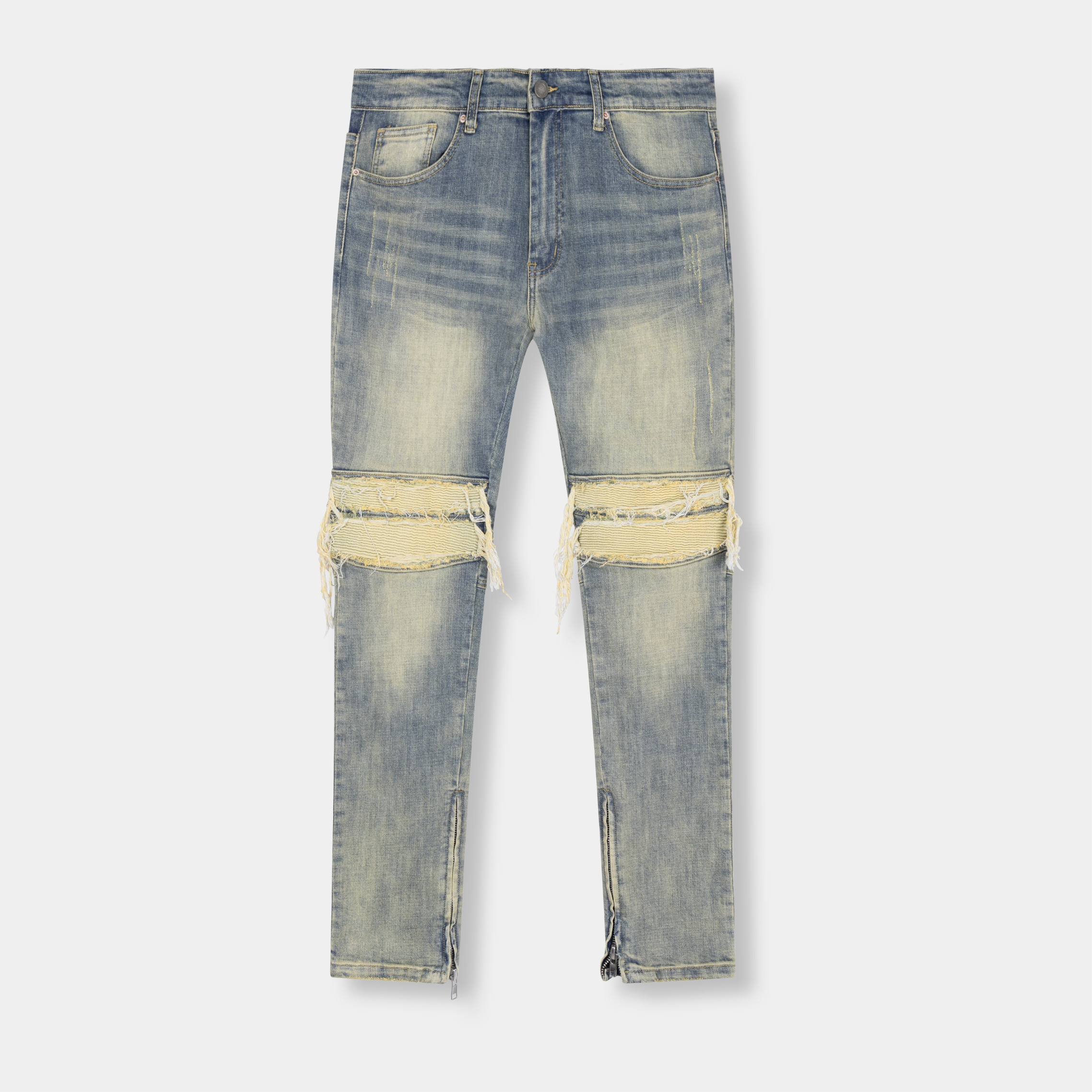 ZIP DENIM JEANS