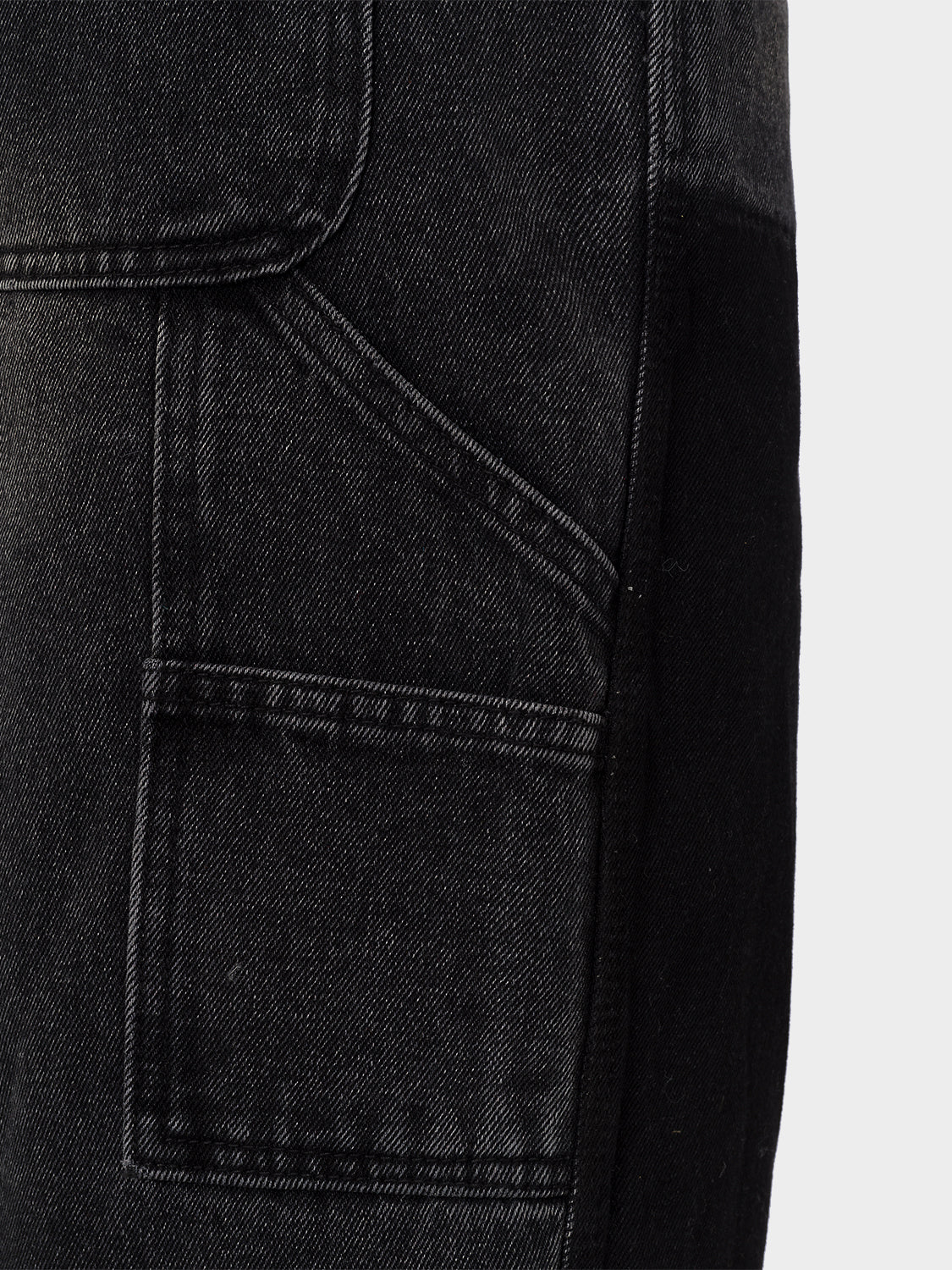 CARPENTER DENIM SHORTS BLACK