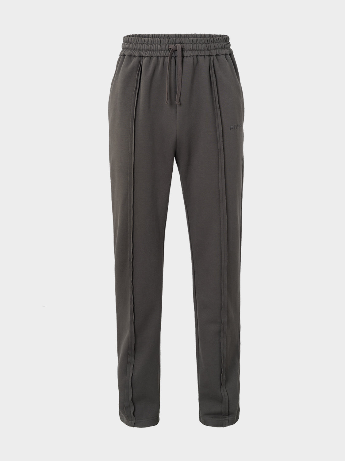 RAW SEAM STRAIGHT LEG ZIP JOGGER CHARCOAL