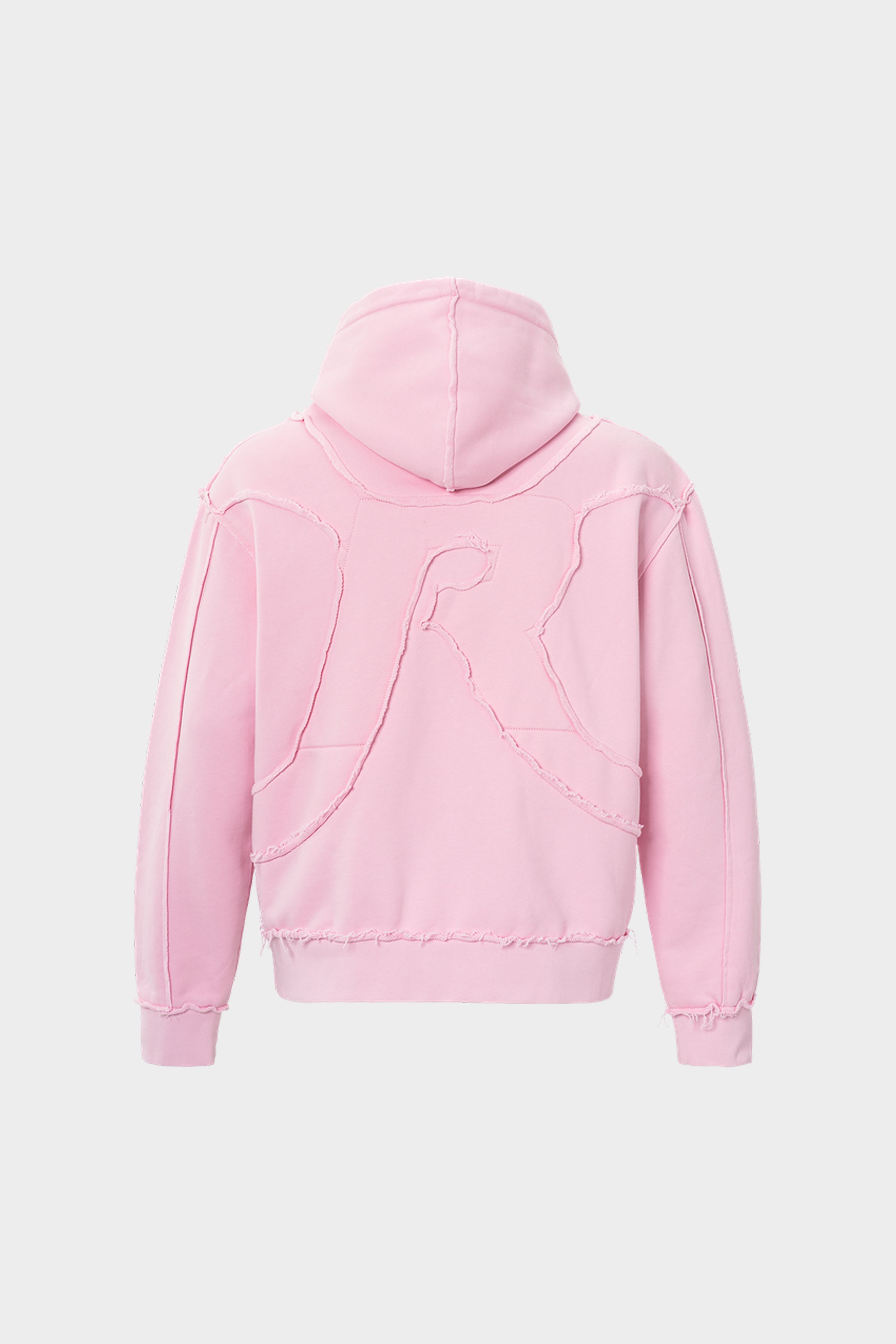 RAW SEW OVERSIZED HOODIE PINK