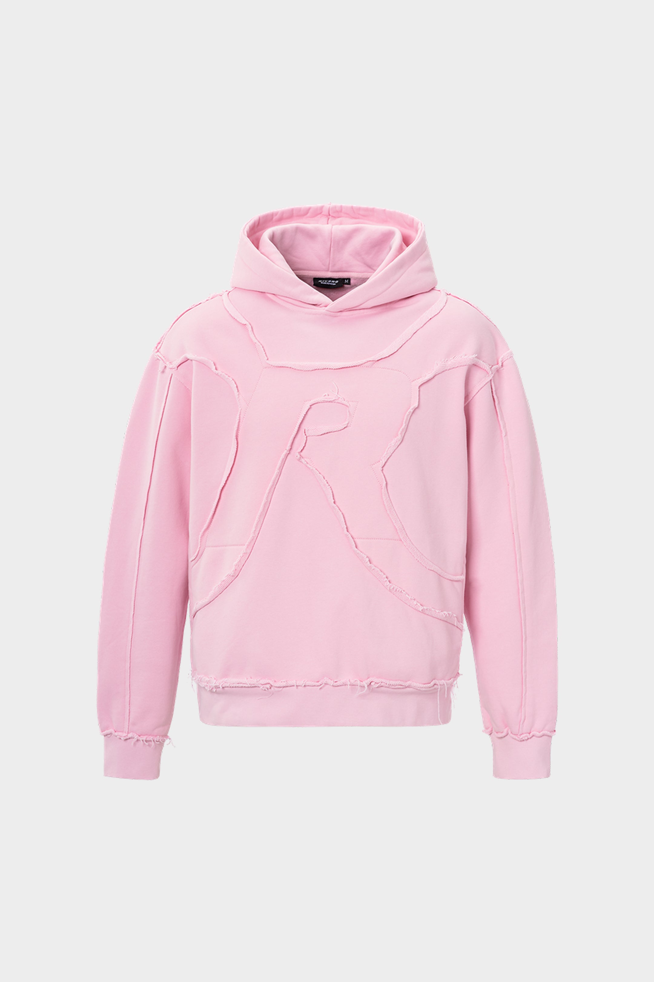 RAW SEW OVERSIZED HOODIE PINK
