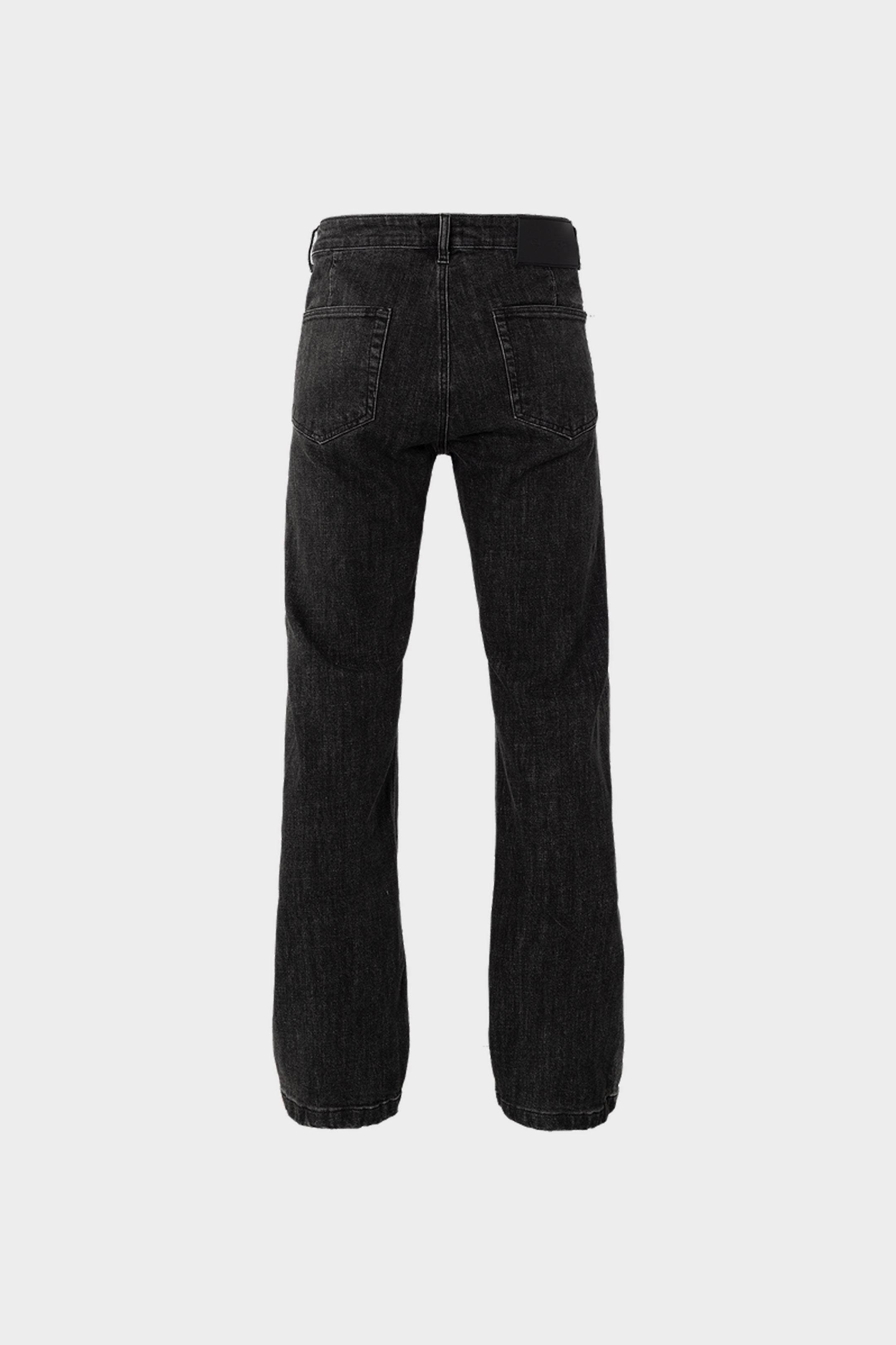 RELAXED EDGE WASHED DENIM JEANS DARK GREY