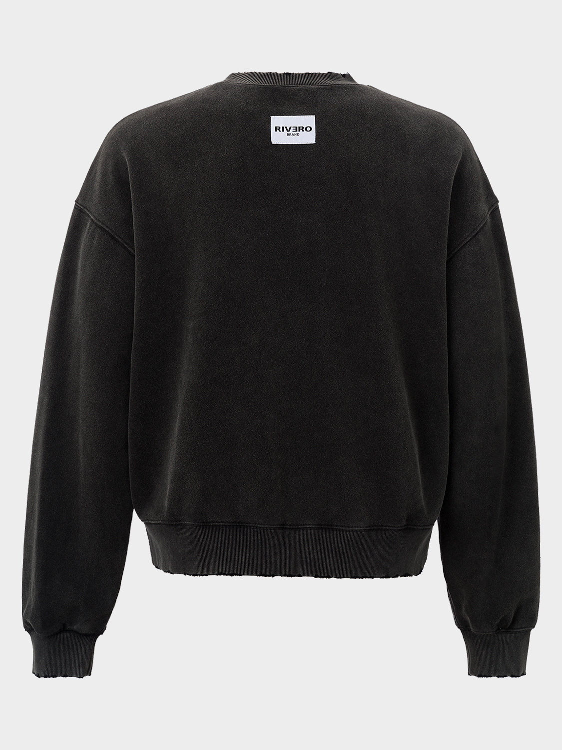 SCRIPT WASHED SWEATER BLACK