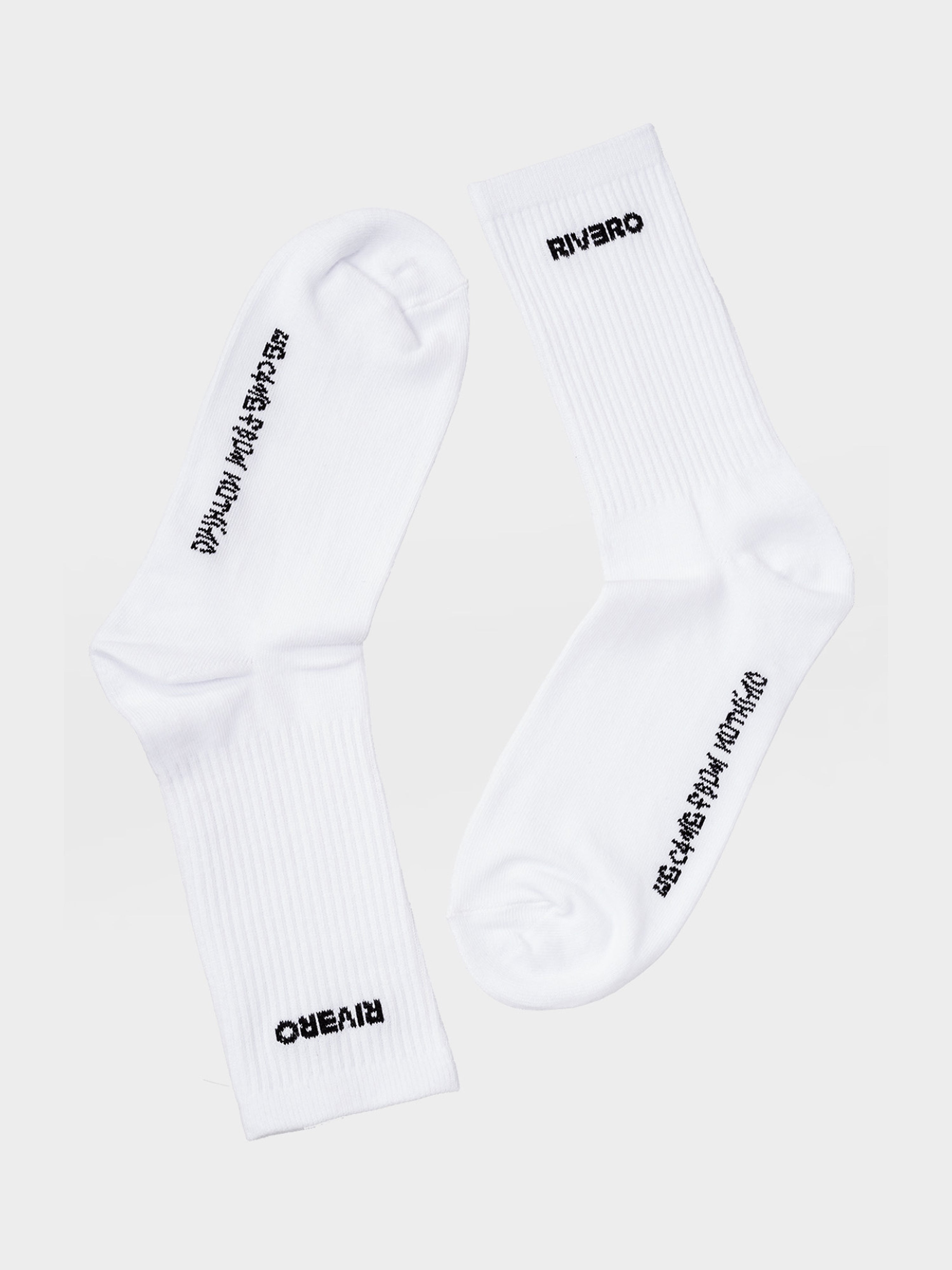 SCRIPT LOGO SOCKS WHITE