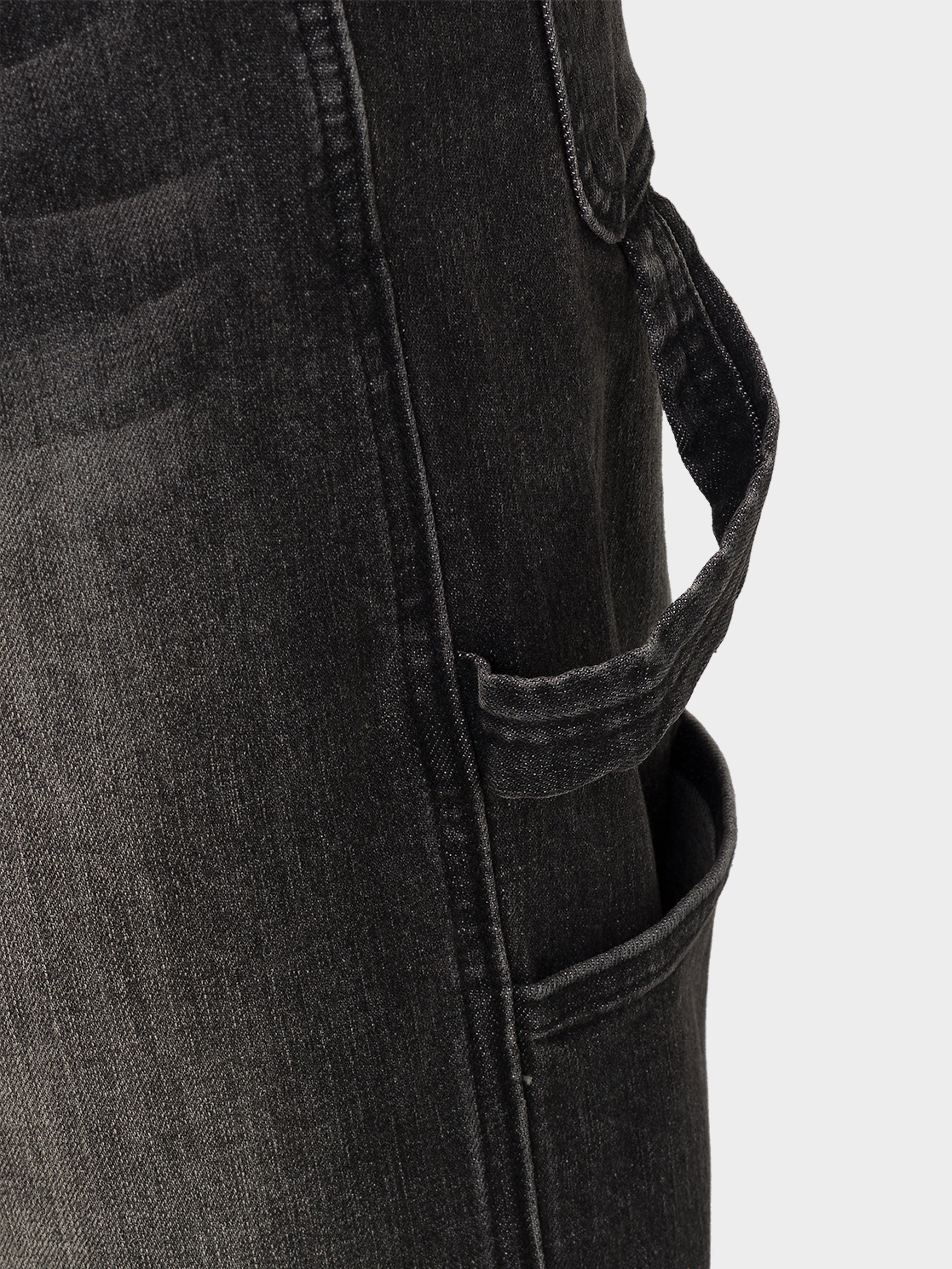 STRAIGHT WORKER DENIM JEANS BLACK